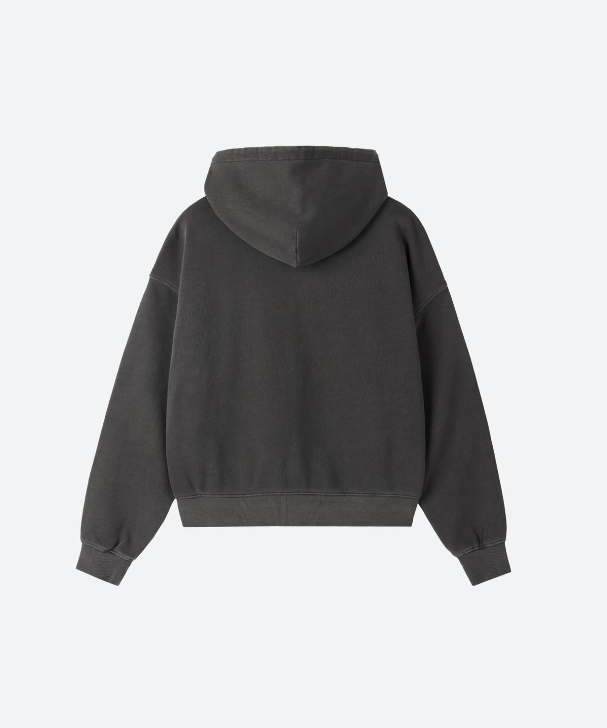 문선 아카이브(MOONSUN ARCHIVE) M.C UNISEX, Logo Pigment-Dyed Hood Zip-up / CHARCOAL