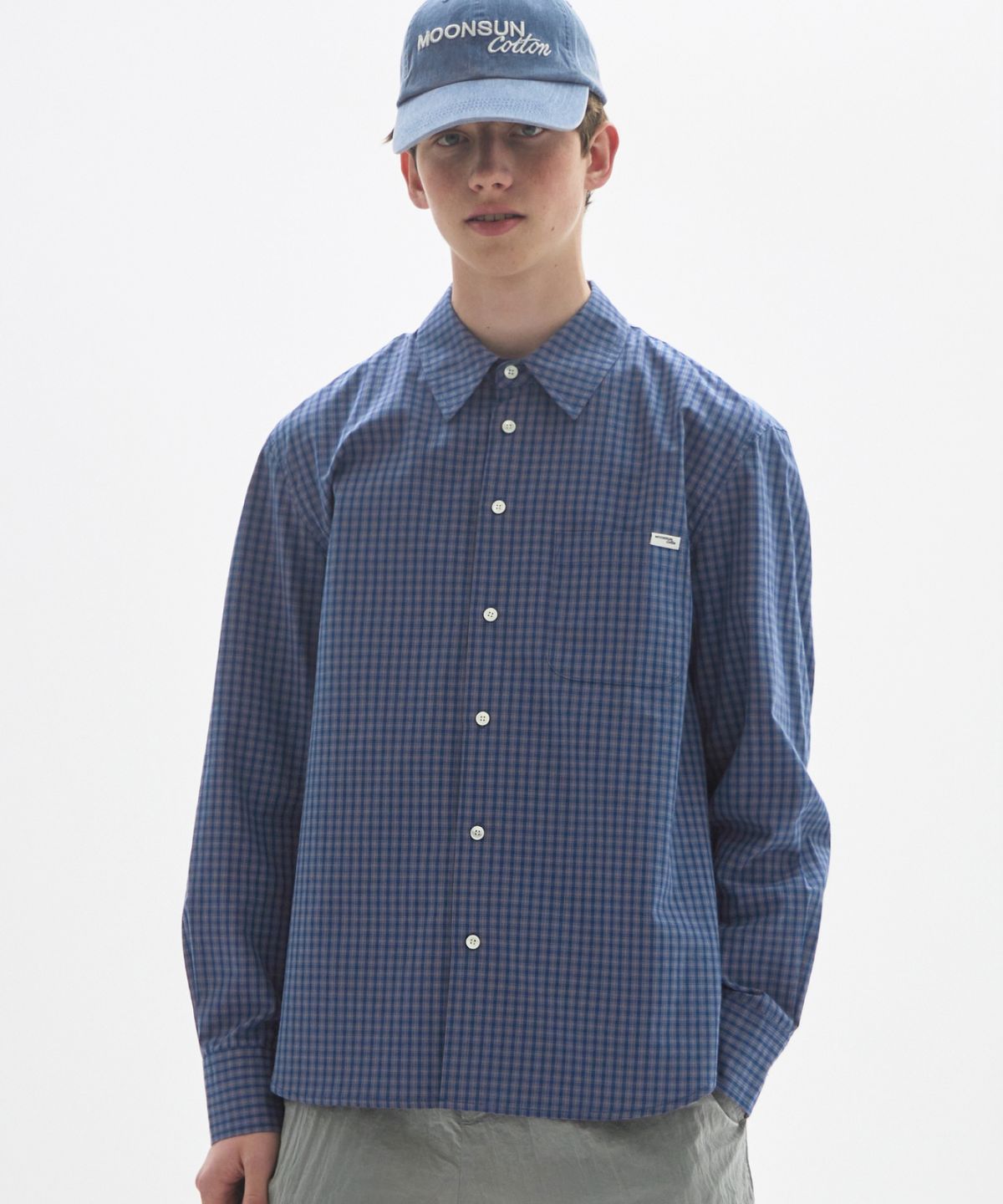 문선 아카이브(MOONSUN ARCHIVE) M.C UNISEX, Classic Check Shirt / BLUE