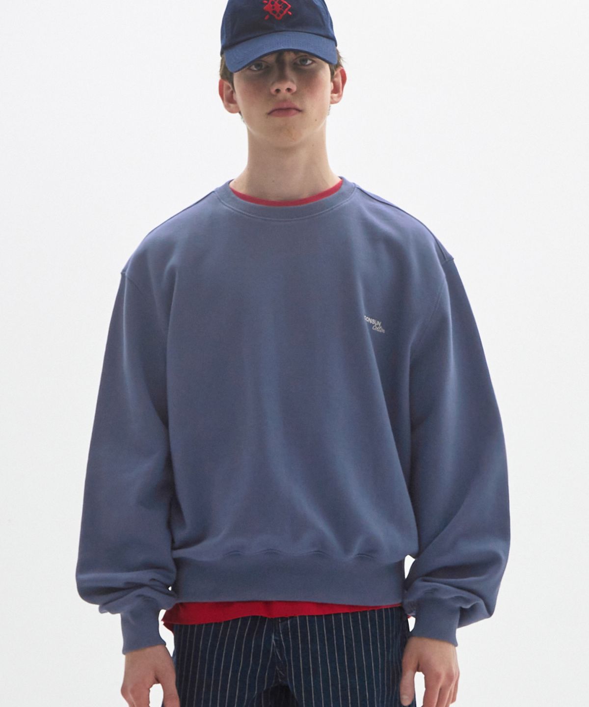 문선 아카이브(MOONSUN ARCHIVE) M.C UNISEX, Logo Basic Sweatshirt / BLUE
