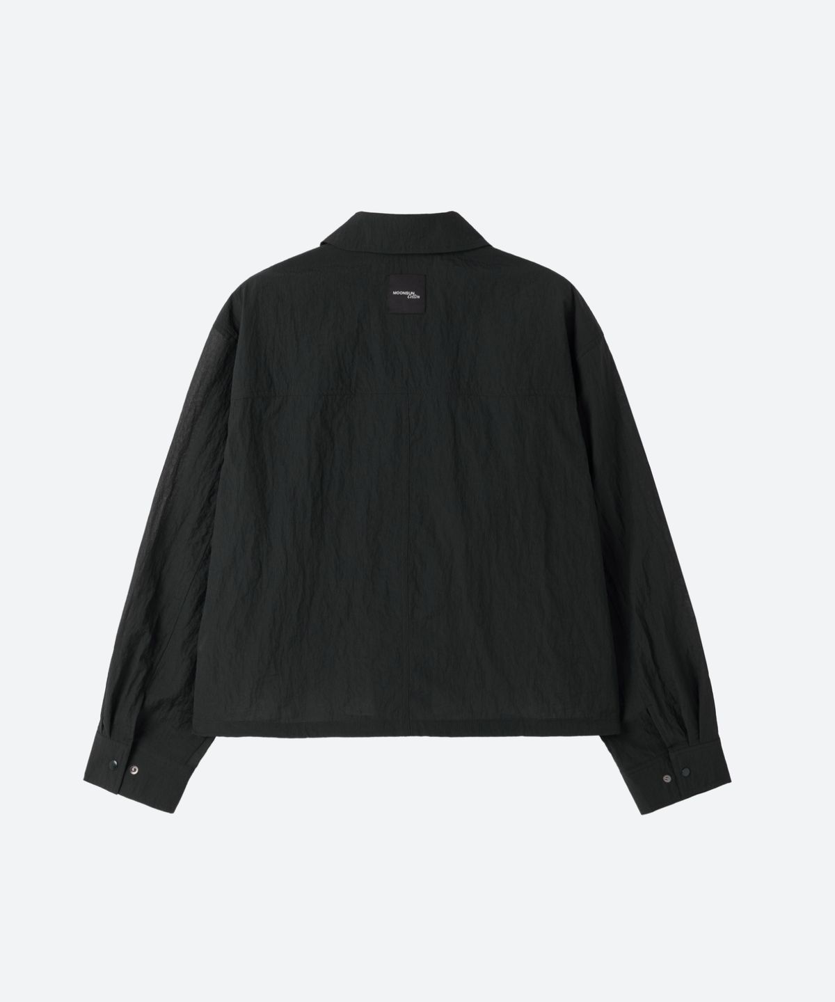 문선 아카이브(MOONSUN ARCHIVE) M.C UNISEX, Sheer Zip-Up Shacket / DARK NAVY