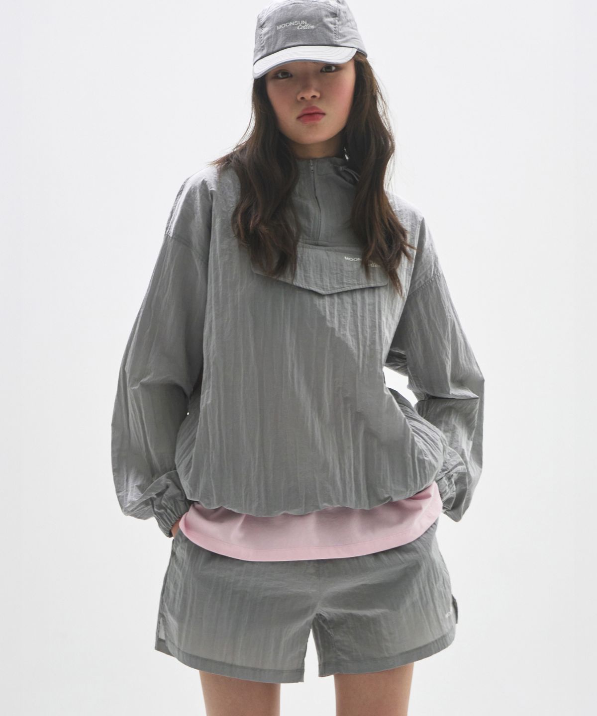문선 아카이브(MOONSUN ARCHIVE) M.C UNISEX, Wind Breaker Anorak / GRAY