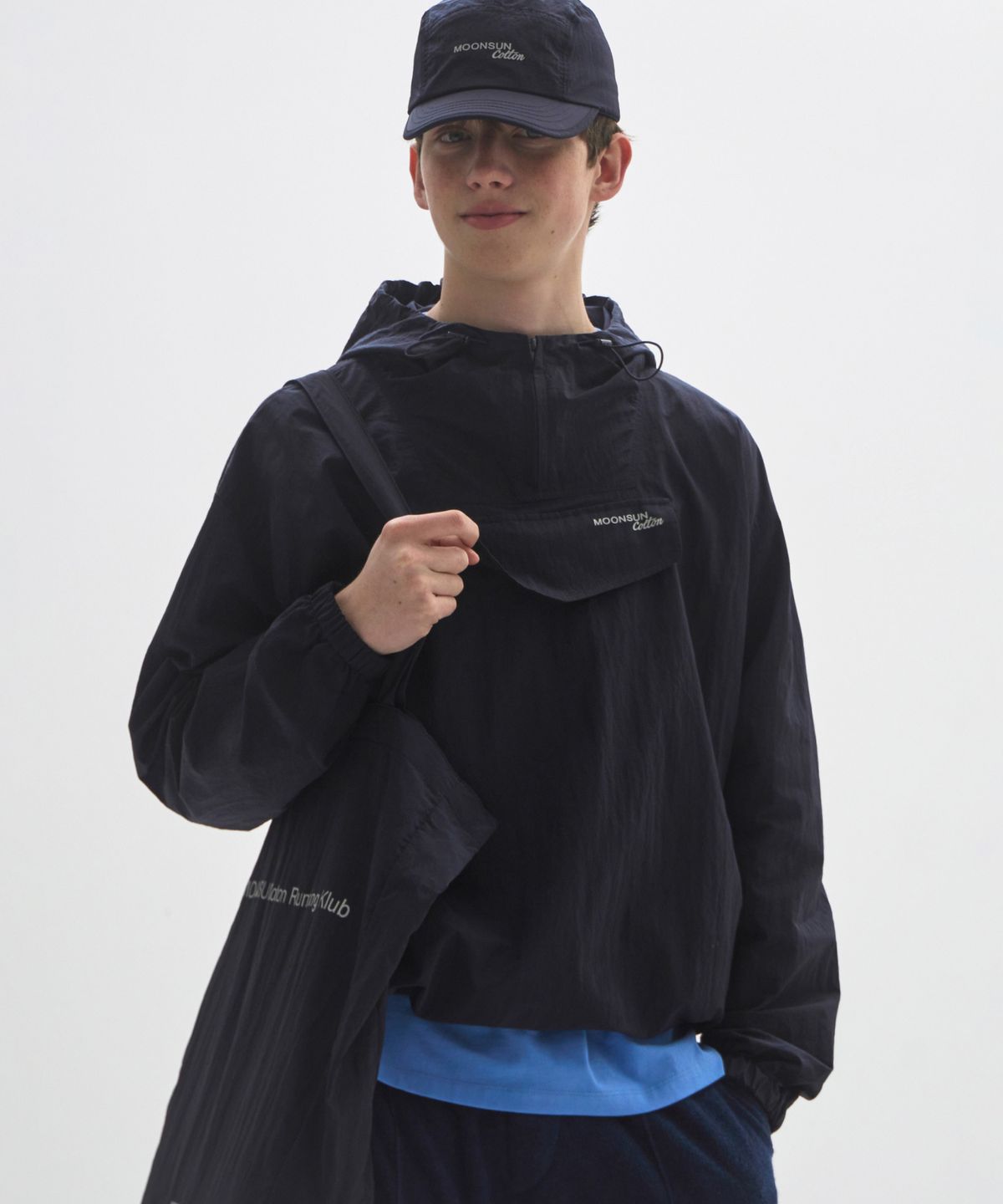 문선 아카이브(MOONSUN ARCHIVE) M.C UNISEX, Wind Breaker Anorak / NAVY