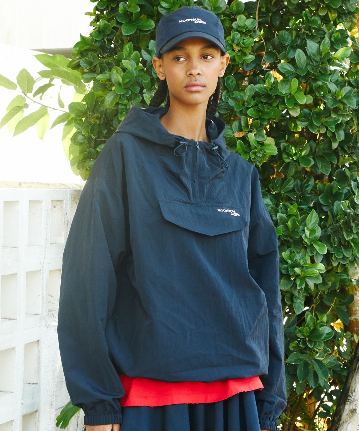 문선 아카이브(MOONSUN ARCHIVE) M.C UNISEX, Wind Breaker Anorak / NAVY