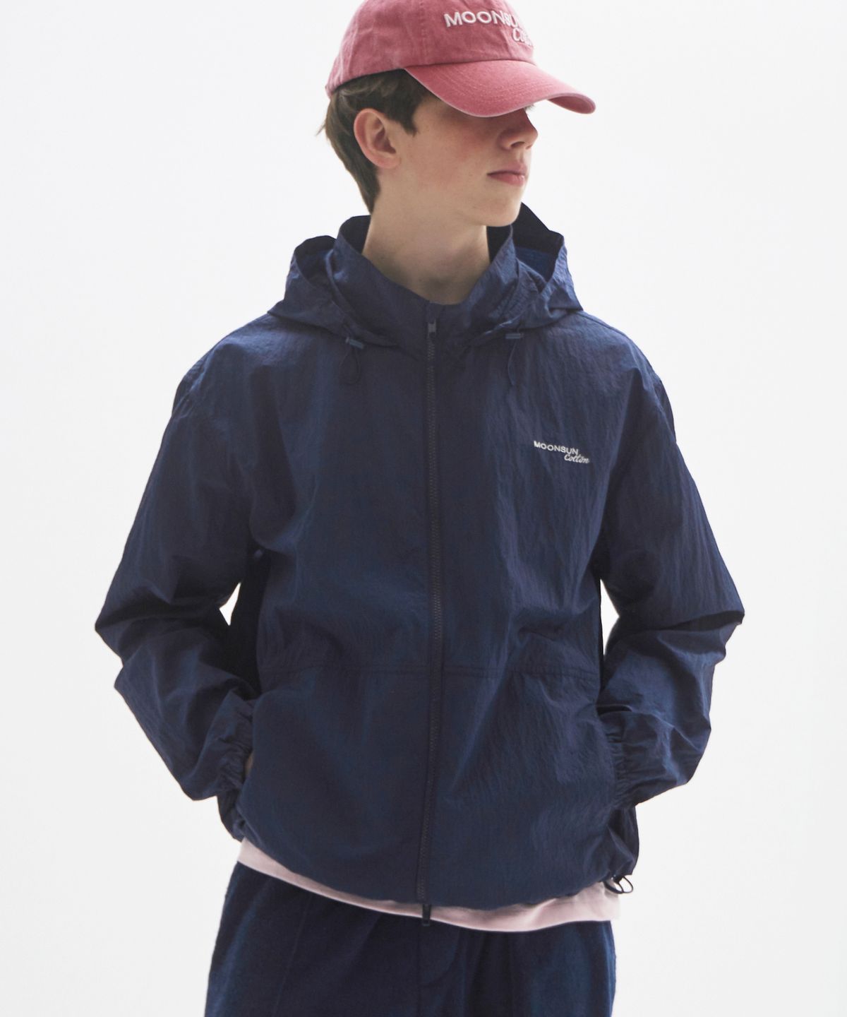 문선(MOONSUN) M.C UNISEX, Wind Breaker Jacket / NAVY