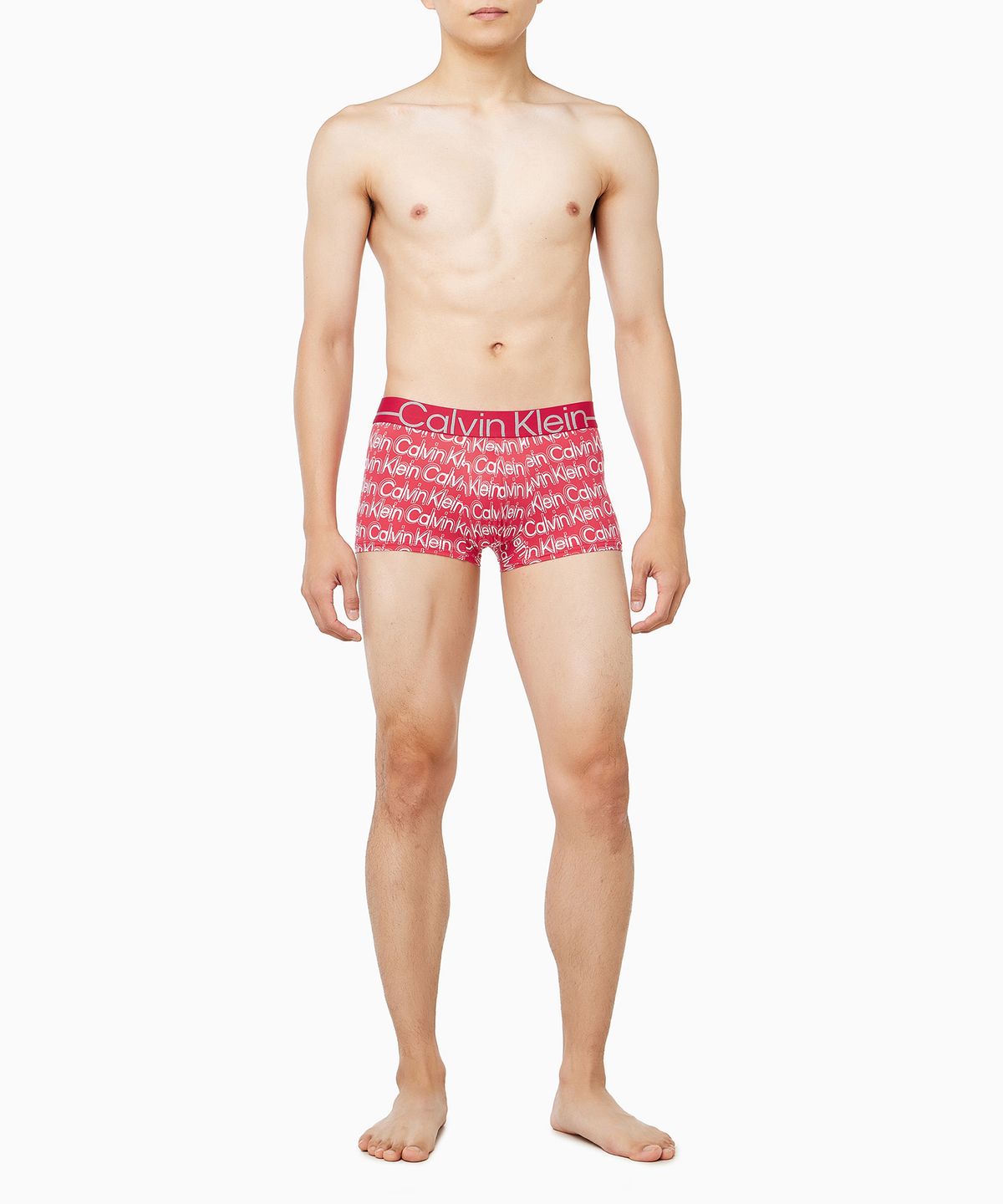 캘빈클라인 언더웨어(CALVIN KLEIN UNDERWEAR) 남성 뉴 사인 로고 로우 라이즈 트렁크_NB45122Q7