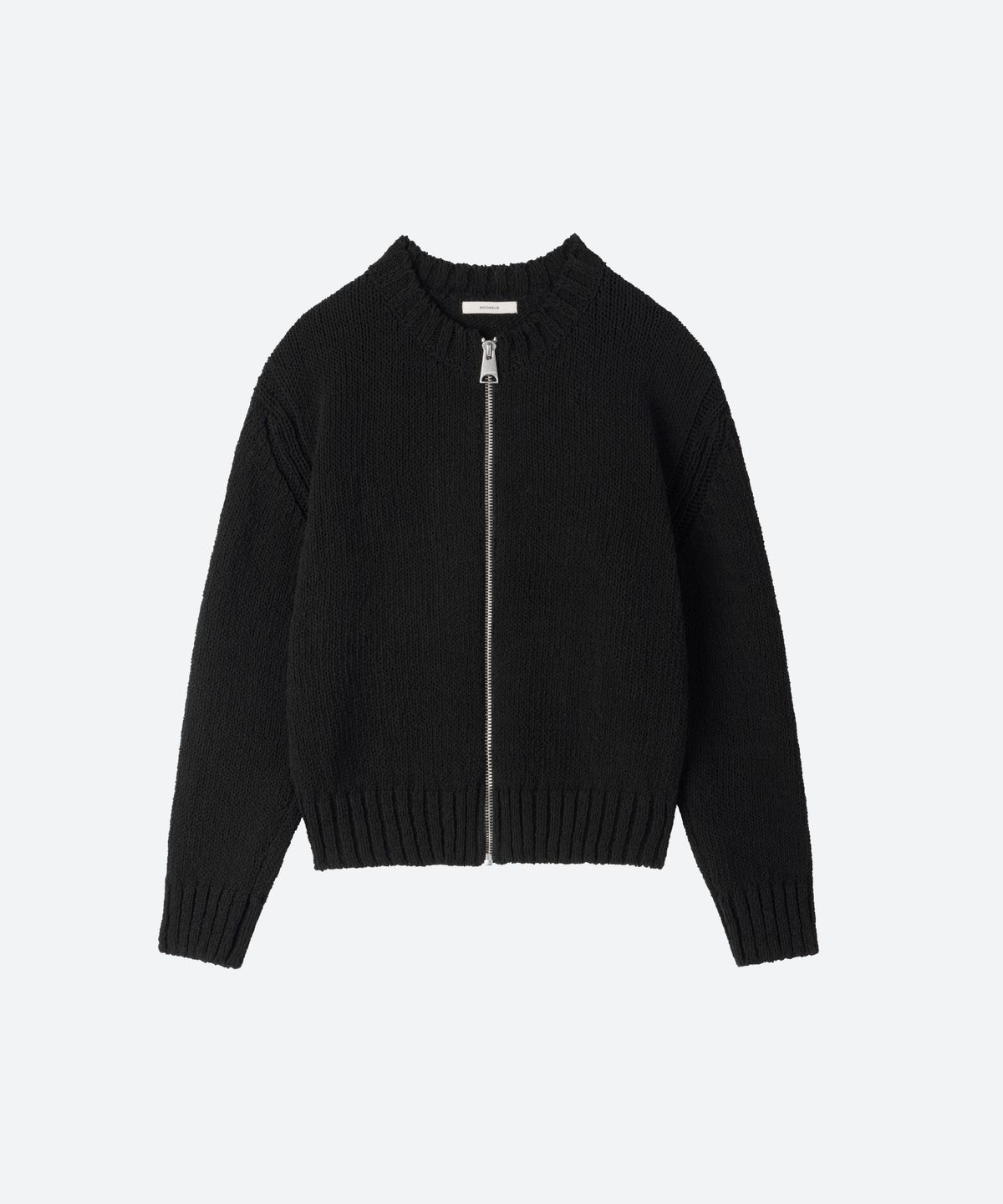 문선 아카이브(MOONSUN ARCHIVE) UNISEX, Bold Zip-Up Cardigan / BLACK