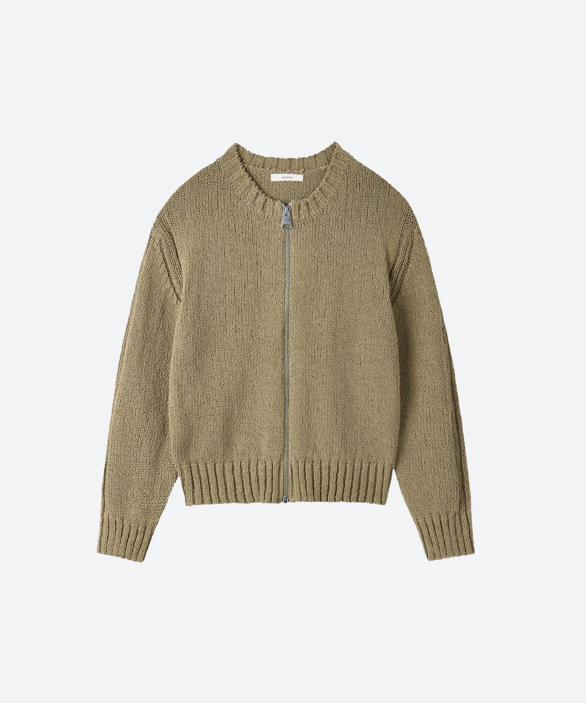 문선 아카이브(MOONSUN ARCHIVE) UNISEX, Bold Zip-Up Cardigan / KHAKI
