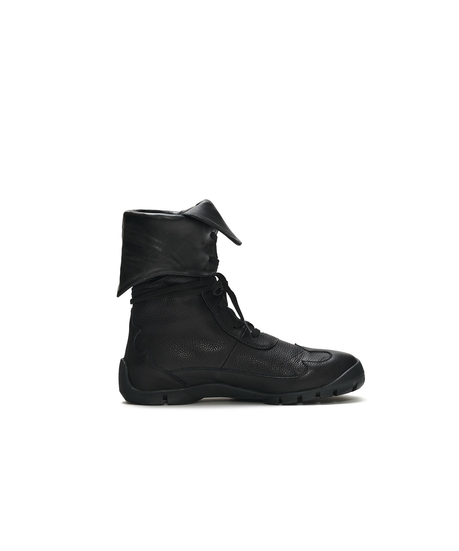 MUSINSA公式 | SUNBURNPROJECT WESTERN COW LEATHER LACE UP BOOTS, BLACK