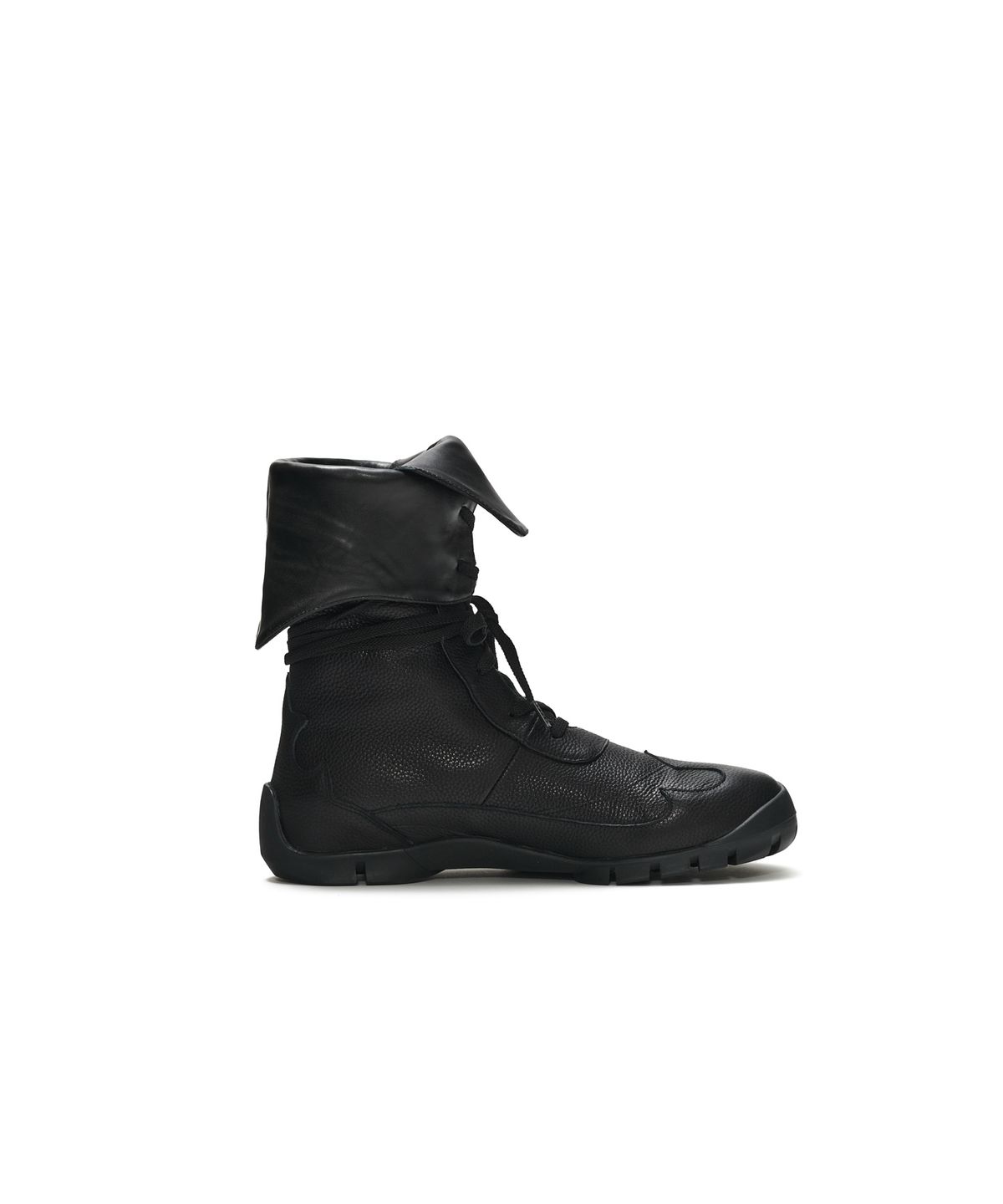 썬번프로젝트(SUNBURNPROJECT) WESTERN COW LEATHER LACE UP BOOTS, BLACK