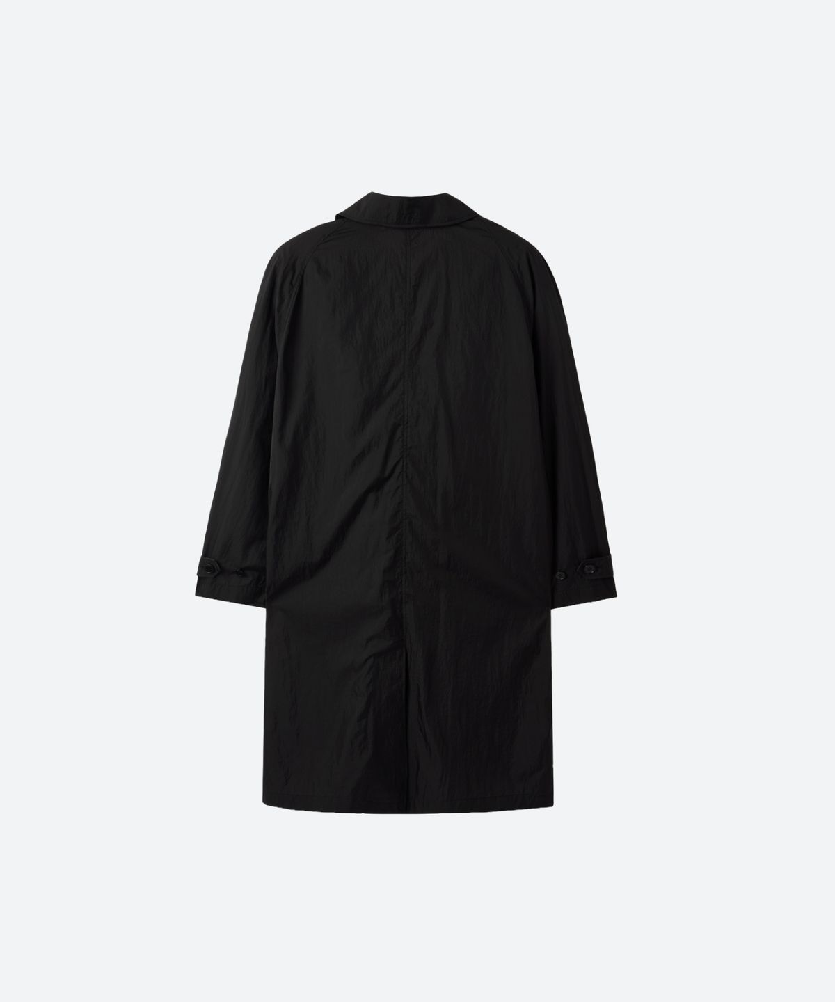 문선(MOONSUN) UNISEX, Oversized Sheer Nylon Coat / BLACK