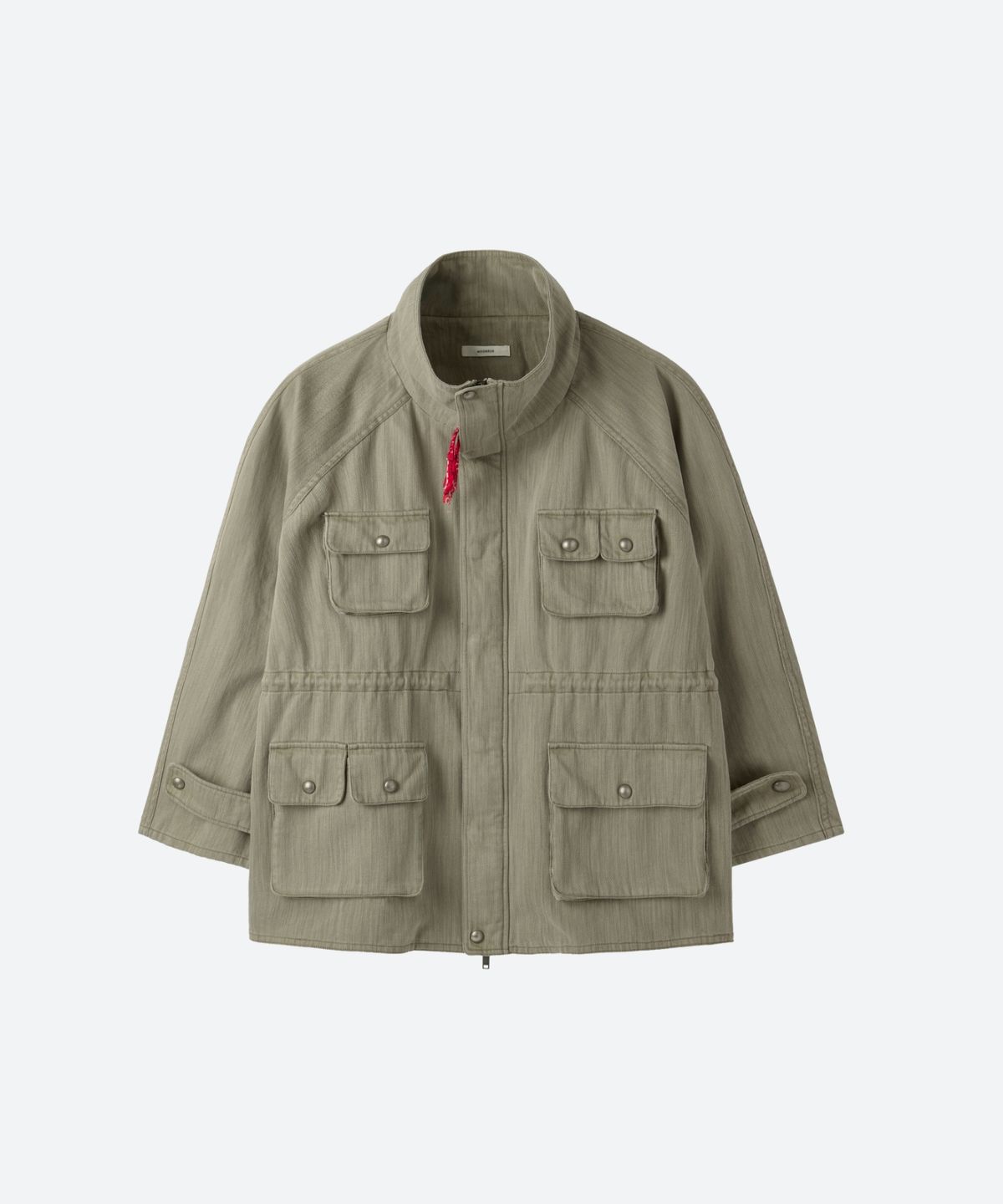 문선 아카이브(MOONSUN ARCHIVE) UNISEX, Oversized Bold Stud Detail Field Jacket / BEIGE