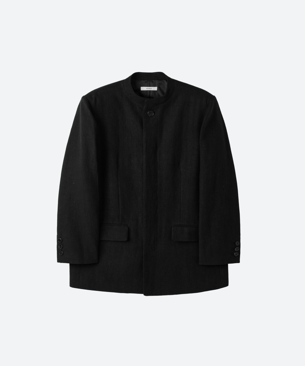 문선 아카이브(MOONSUN ARCHIVE) UNISEX, Oriental Linen Tailored Jacket / BLACK