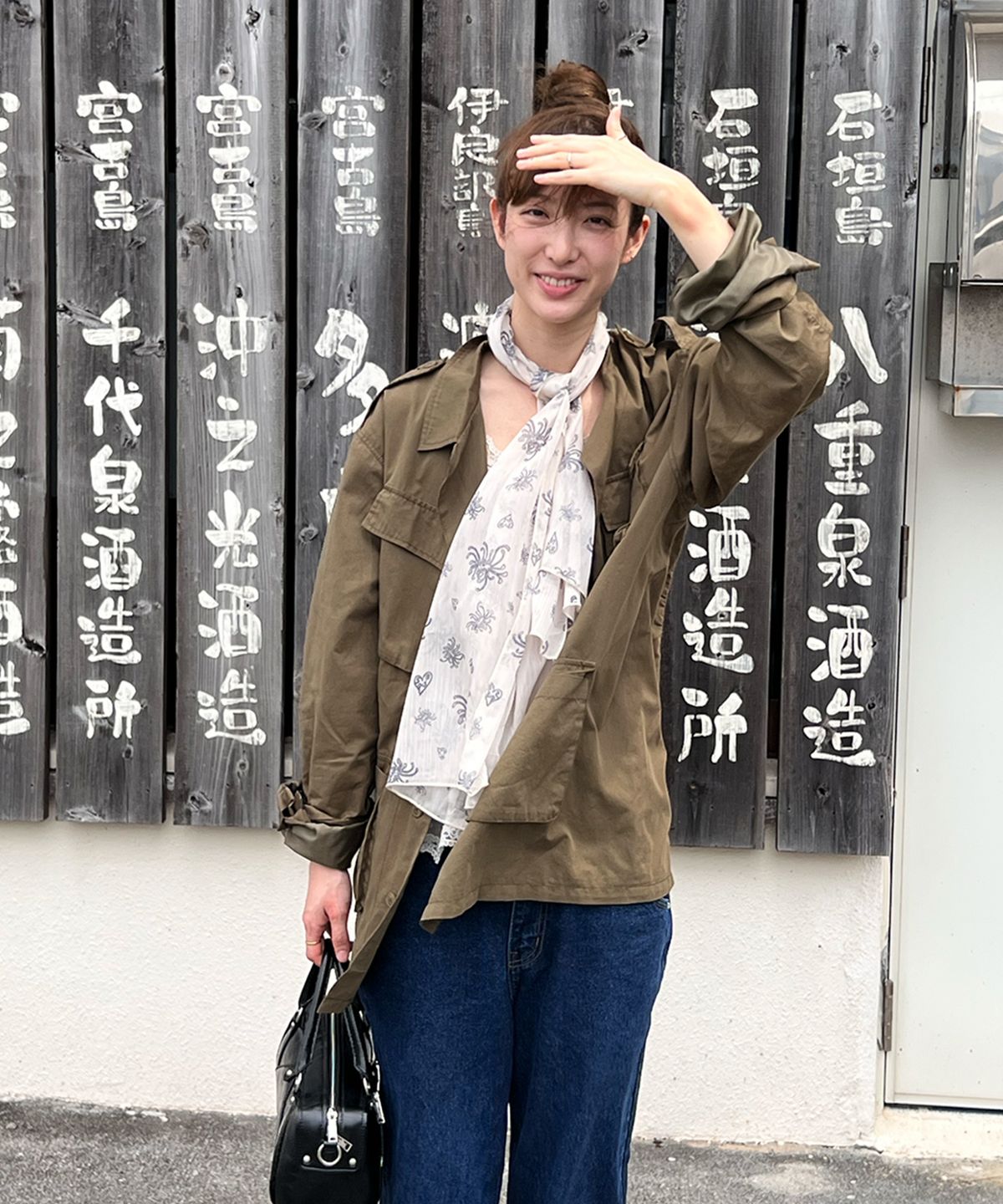 썬번프로젝트(SUNBURNPROJECT) RAW INK SHEER MUFFLER, BEIGE