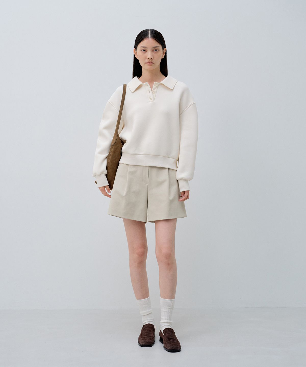 노티아(NOTIA) PK COLLAR SWEATSHIRT - CREAM