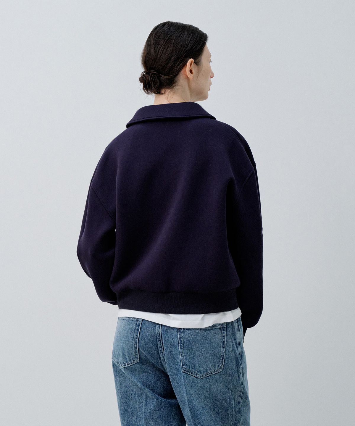 노티아(NOTIA) PK COLLAR SWEATSHIRT - NAVY