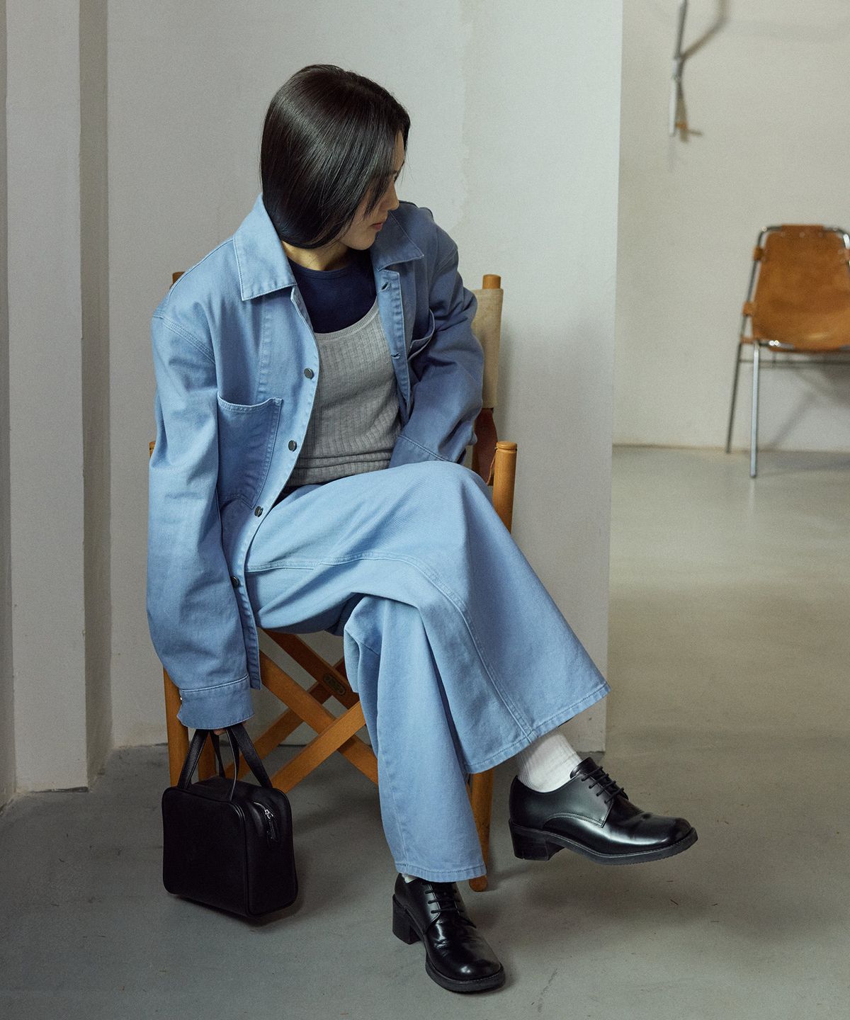 티엔느(TIENNE) 클리프 치노팬츠_블루