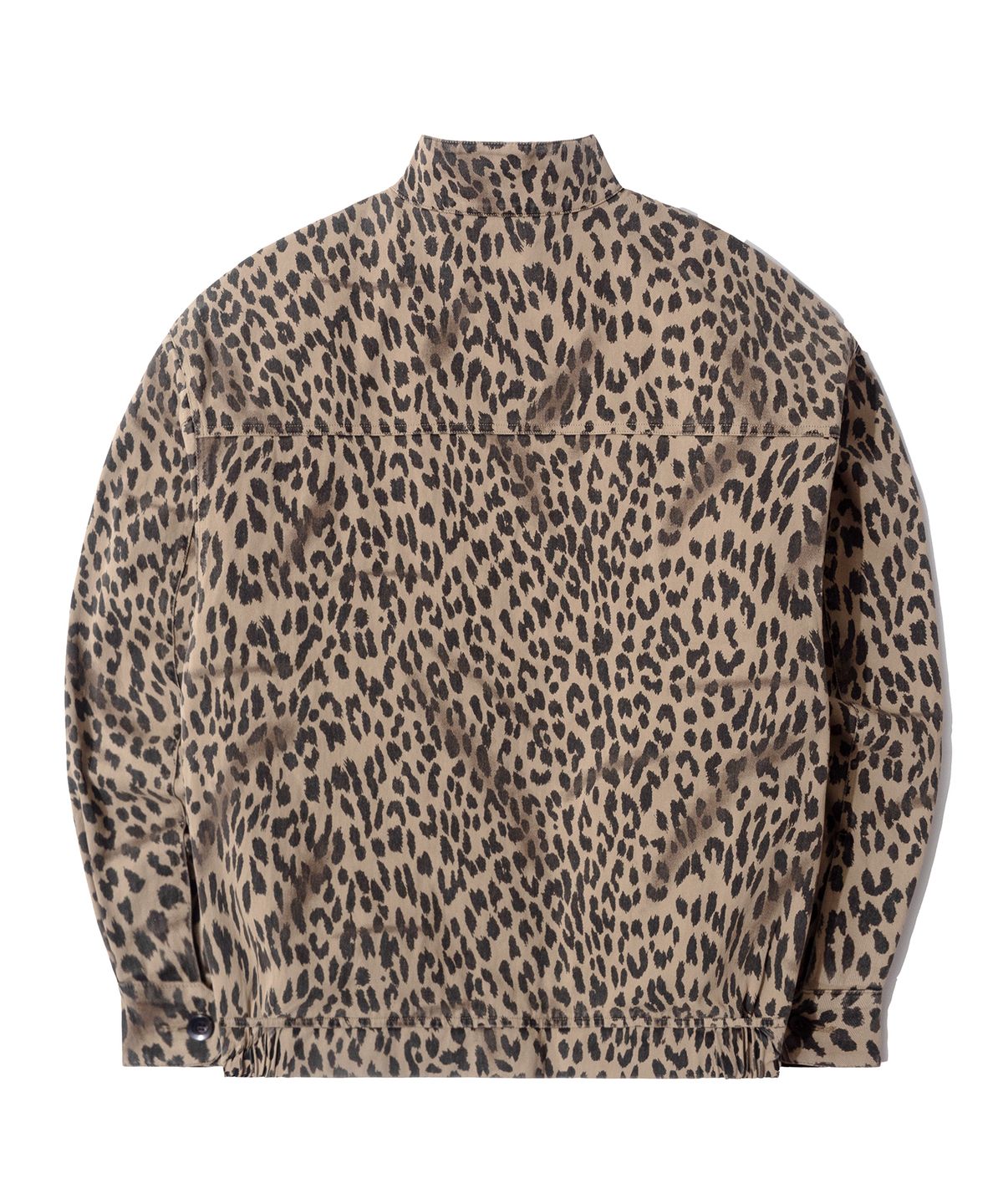 큐티에잇 가먼츠(QT8 GARMENTS) LB Washed Leopard Harrington Jacket (Beige)