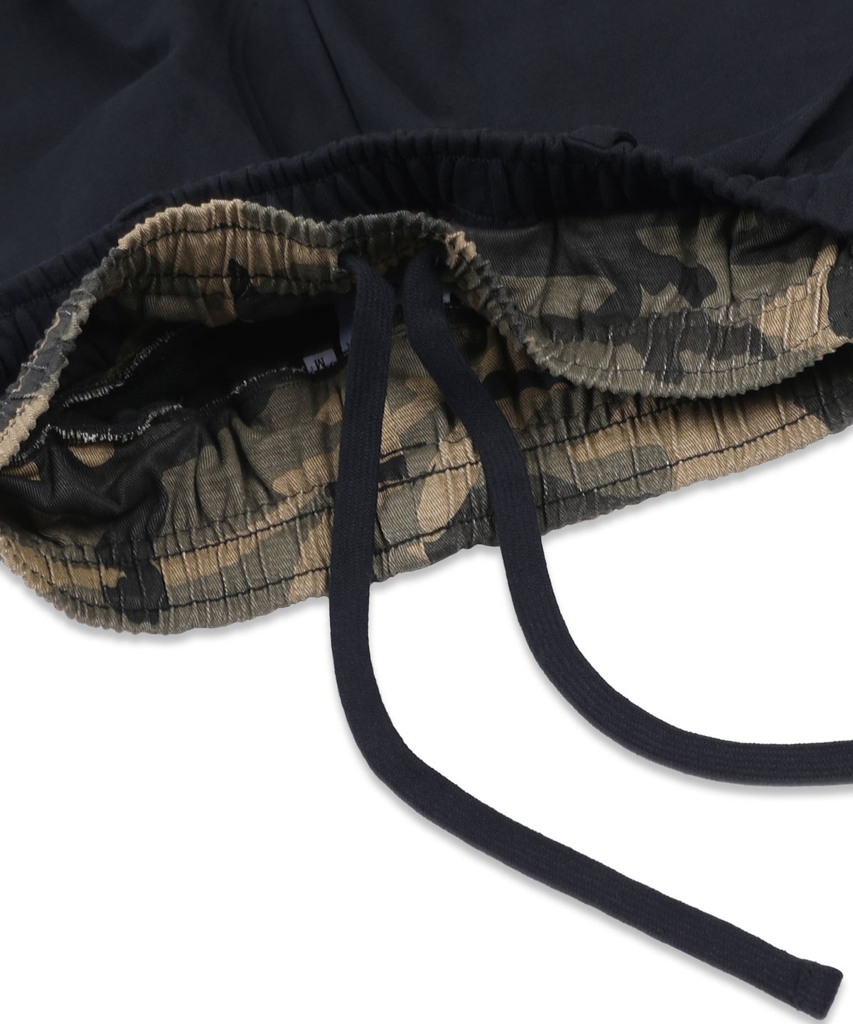 엑스톤즈(XTONZ) XP328 카모 레이어드 벌룬 스웨트 팬츠 (BLACK)