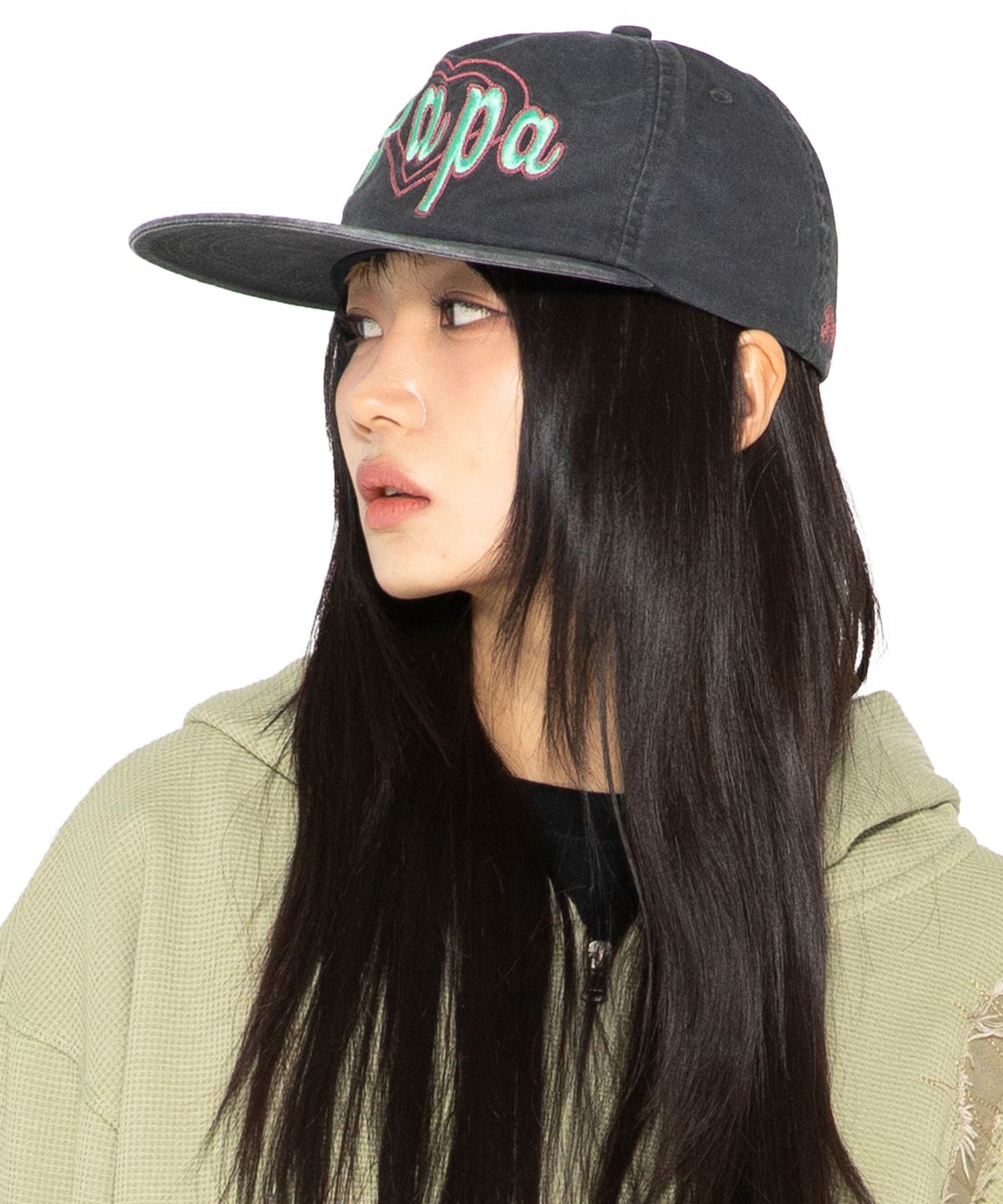 엑스톤즈(XTONZ) XTA093 파파 빈티지 워싱 볼캡 (CHARCOAL)