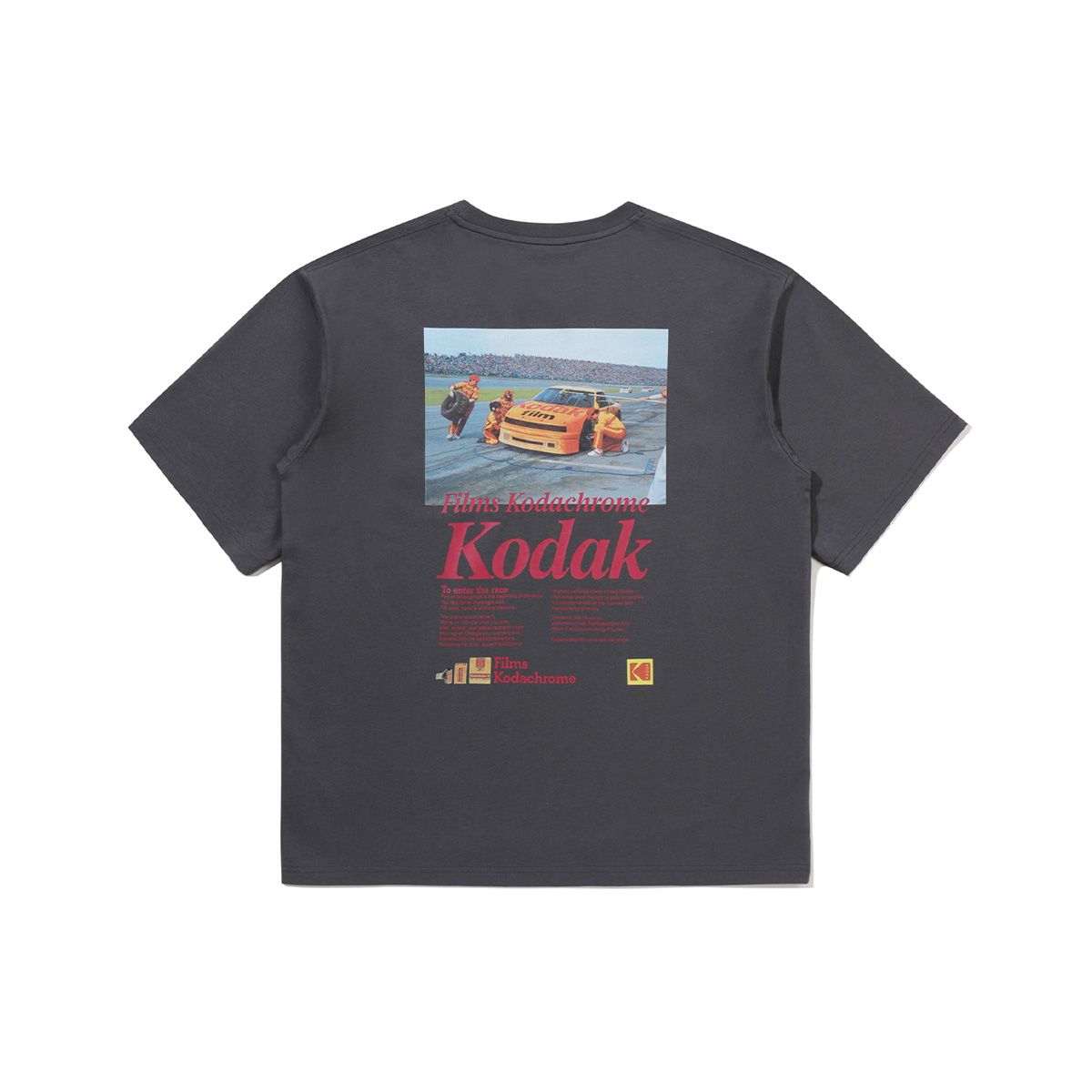코닥(KODAK) 씨너리 그래픽 반팔 티셔츠 CHARCOAL