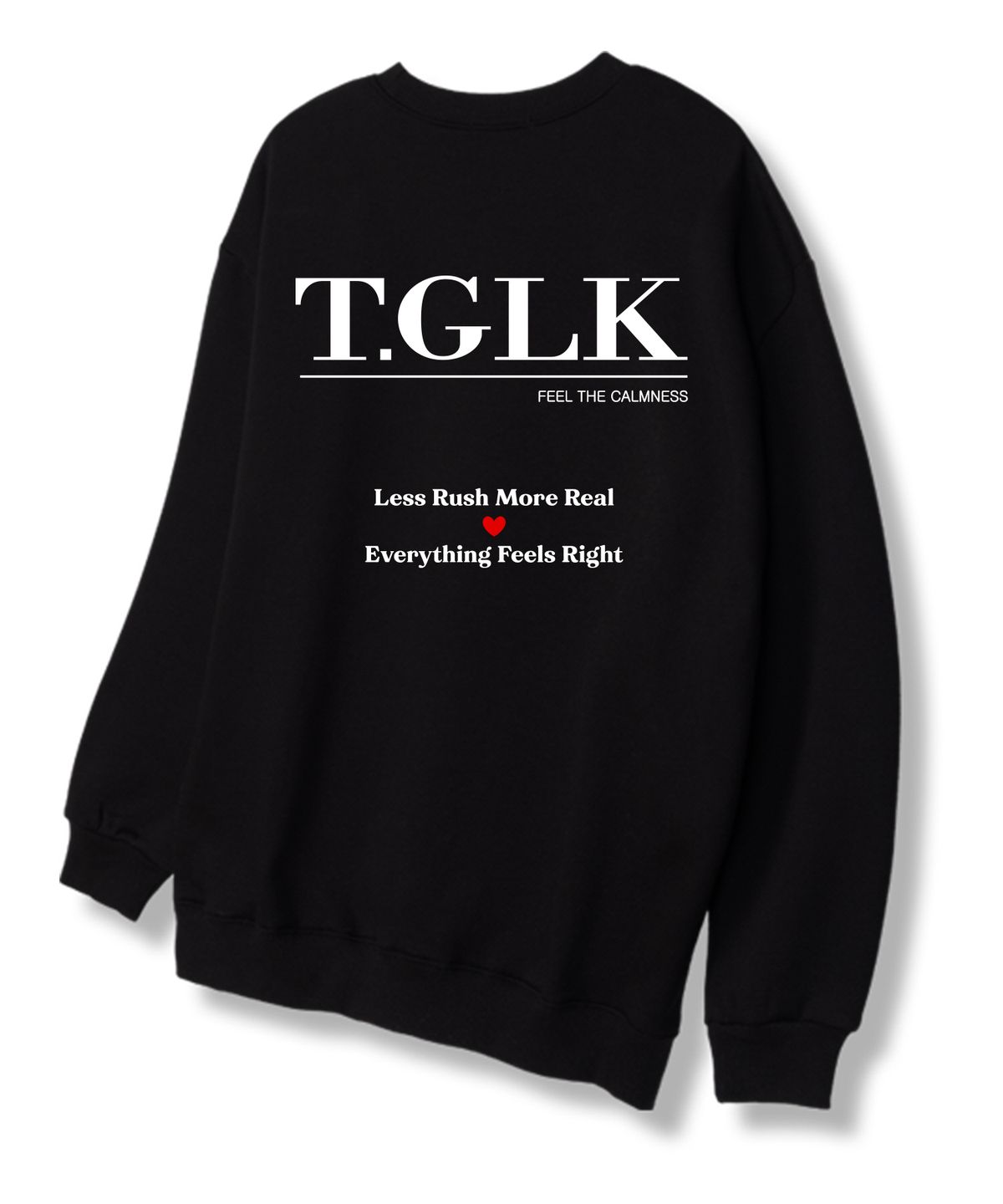 티글레이크(TI.GLAKE) 러쉬모어  맨투맨 티셔츠 블랙 [기모안감]