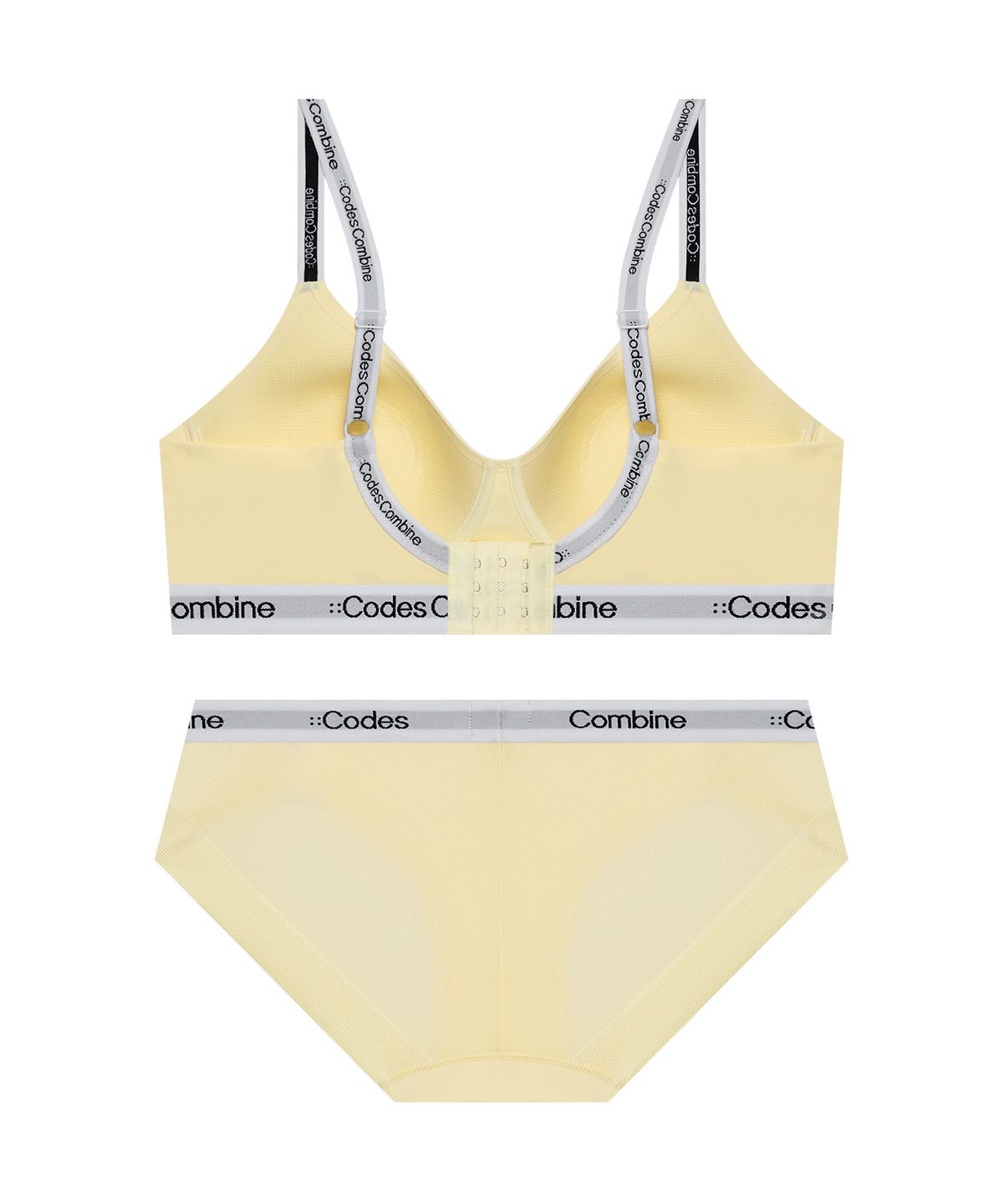 코데즈컴바인 이너웨어(CODES COMBINE INNERWEAR) 라이트 플렉서블 노와이어 브라 팬티 세트_레몬