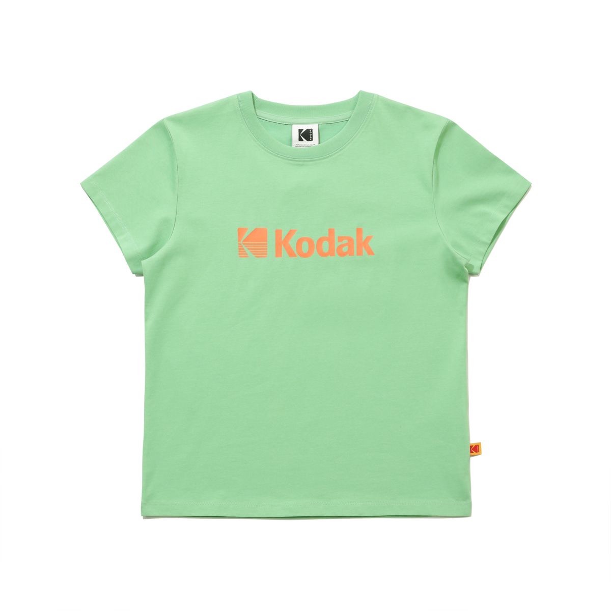 코닥(KODAK) 에센셜 빅로고 아스킨 반팔 티셔츠 우먼 GREEN