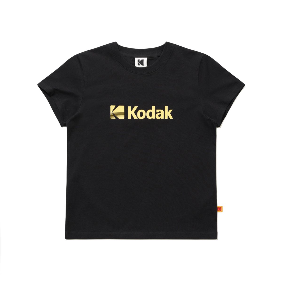 코닥(KODAK) 에센셜 빅로고 아스킨 반팔 티셔츠 우먼 BLACK