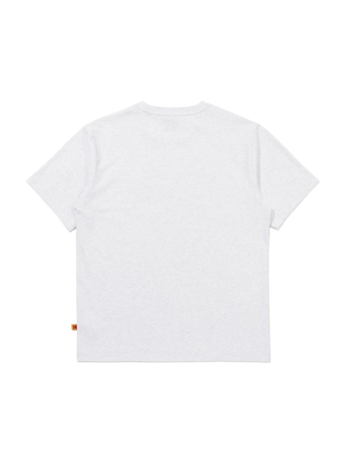 코닥(KODAK) 에센셜 빅로고 아스킨 반팔 티셔츠 WHITE MELANGE