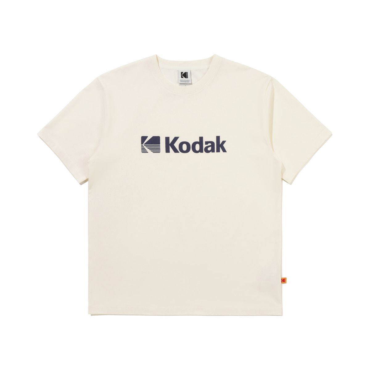 코닥(KODAK) 에센셜 빅로고 아스킨 반팔 티셔츠 IVORY