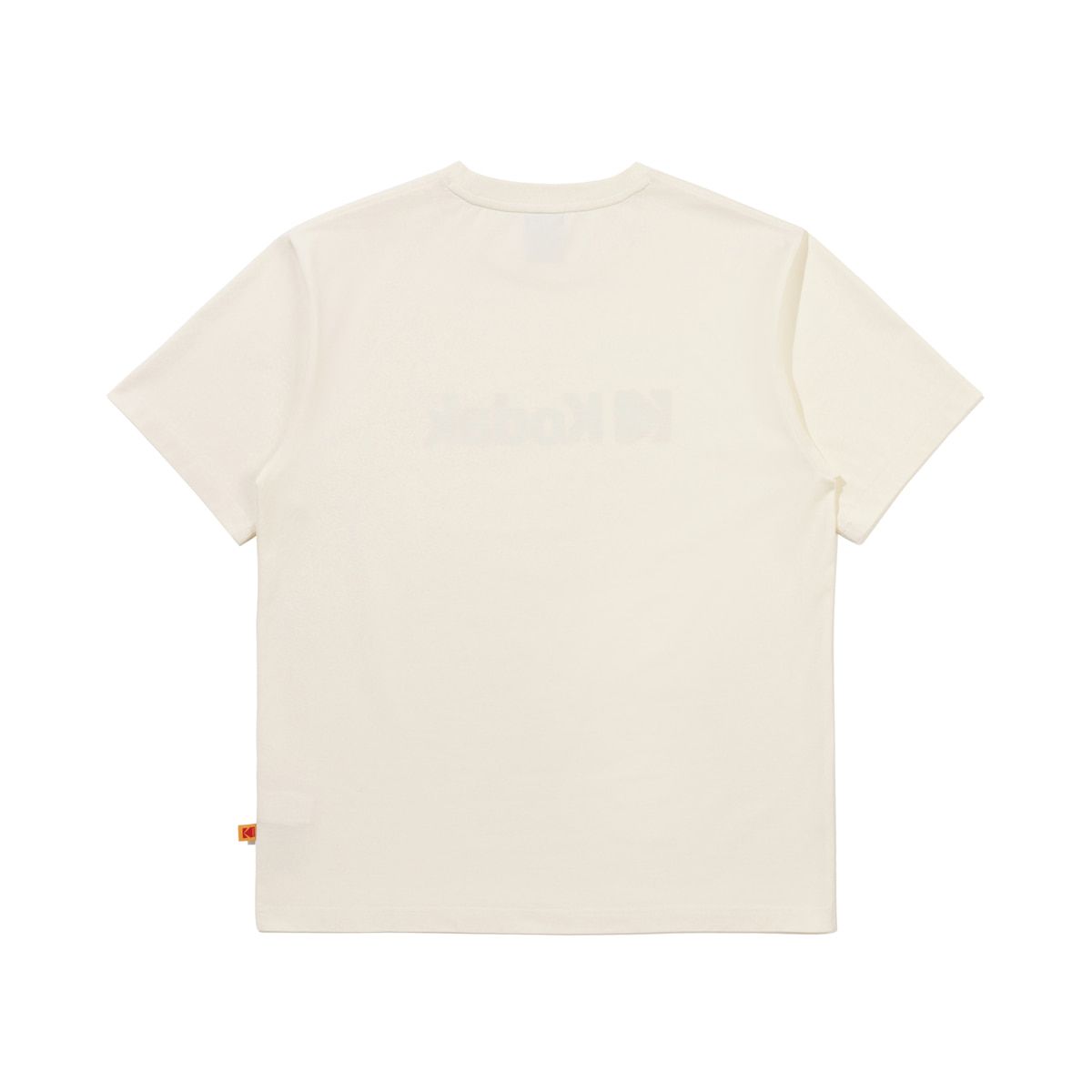 코닥(KODAK) 에센셜 빅로고 아스킨 반팔 티셔츠 IVORY