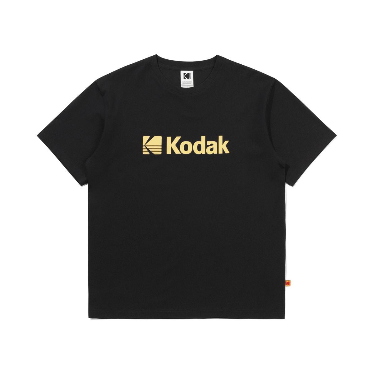 코닥(KODAK) 에센셜 빅로고 아스킨 반팔 티셔츠 BLACK
