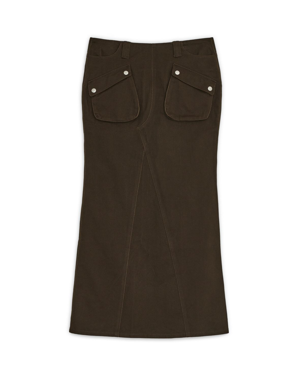 썬번프로젝트(SUNBURNPROJECT) DOUBLE POCKET COTTON MAXI SKIRT, BROWN