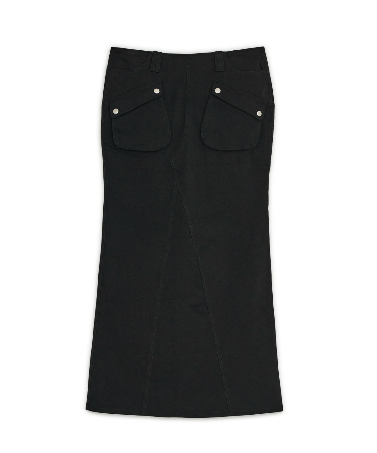 썬번프로젝트(SUNBURNPROJECT) DOUBLE POCKET COTTON MAXI SKIRT, BLACK