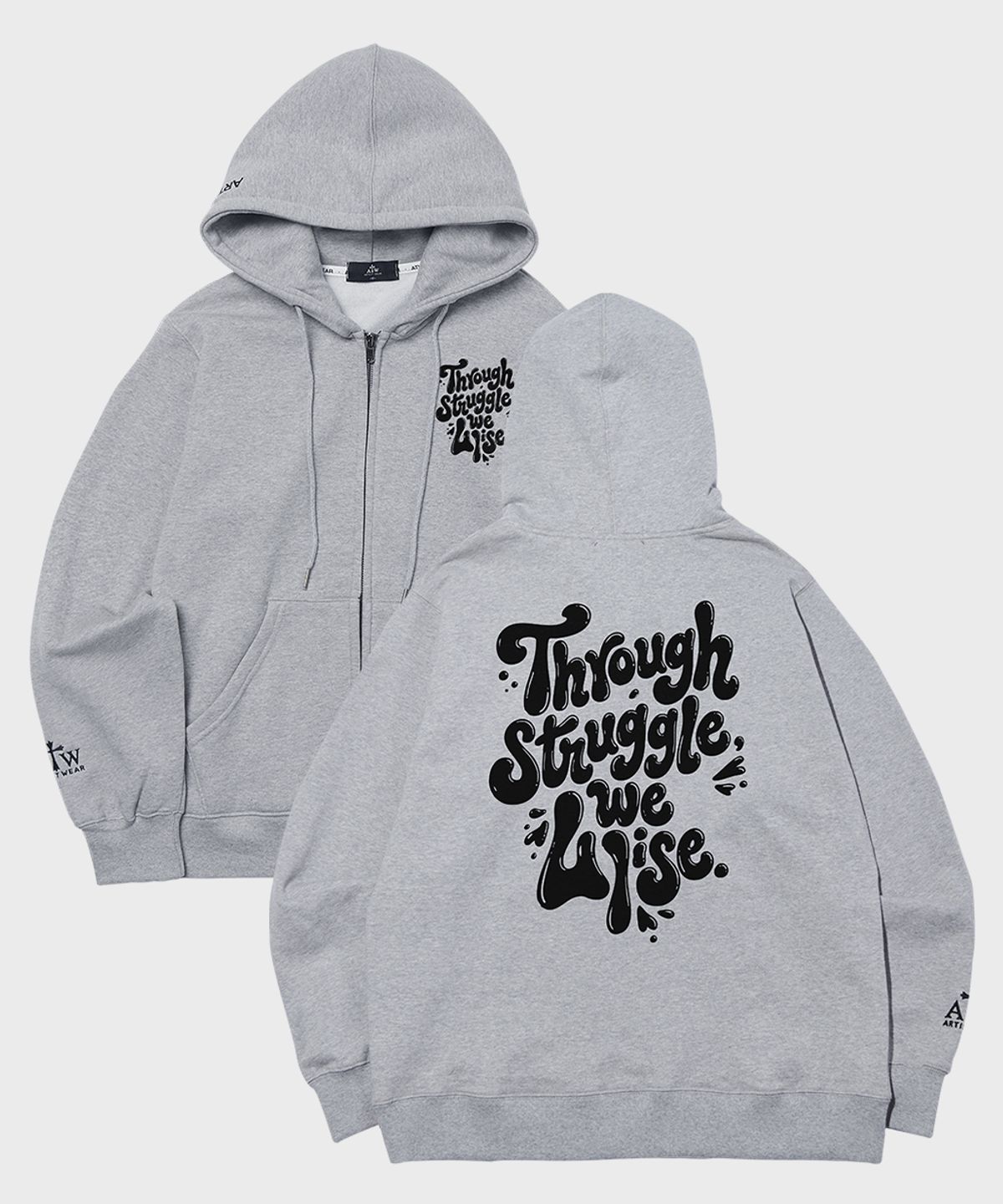아티스트웨어(ARTISTWEAR) [ATW] 스루라이즈 후드집업- 2COLOR
