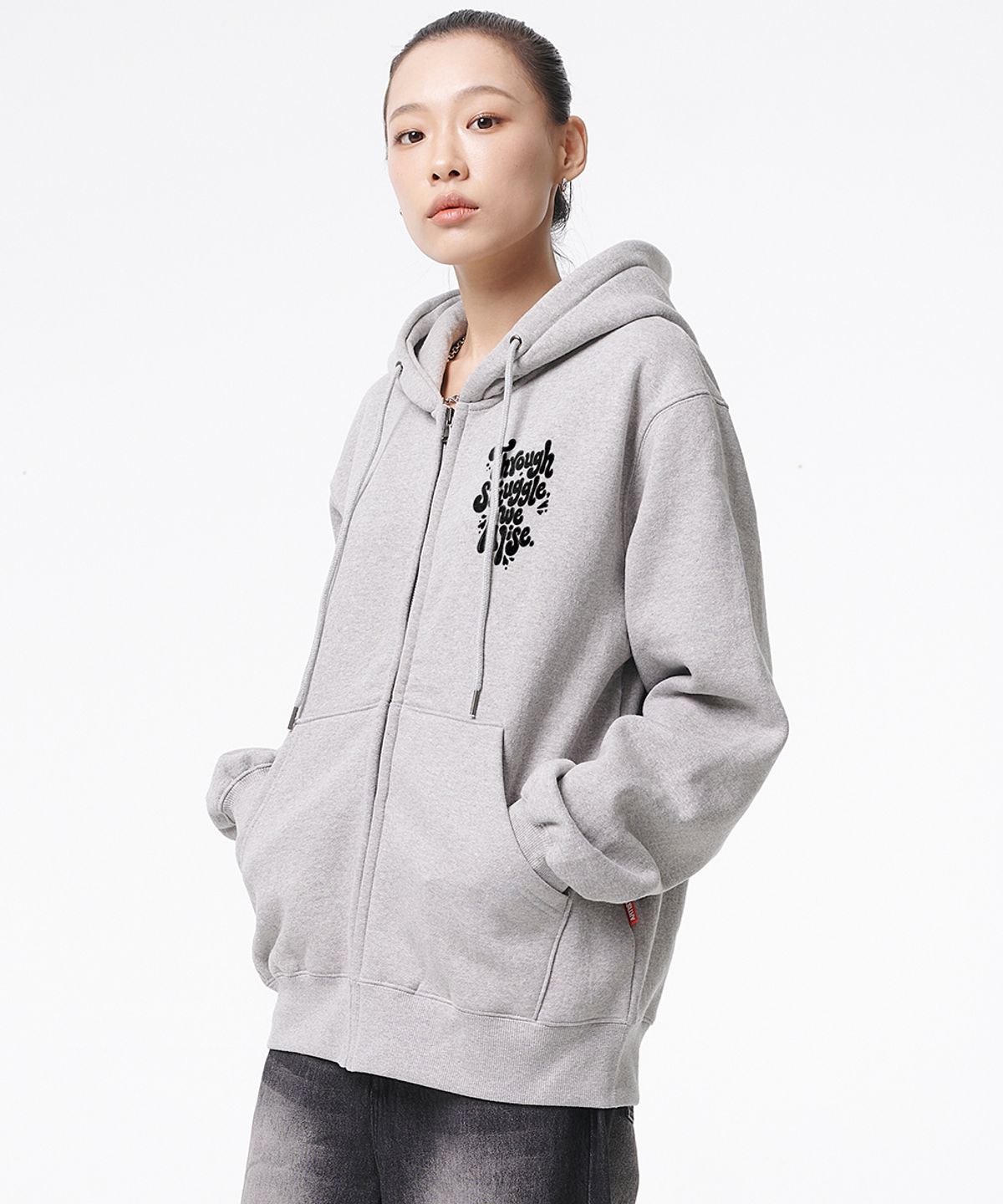아티스트웨어(ARTISTWEAR) [ATW] 스루라이즈 후드집업- 2COLOR