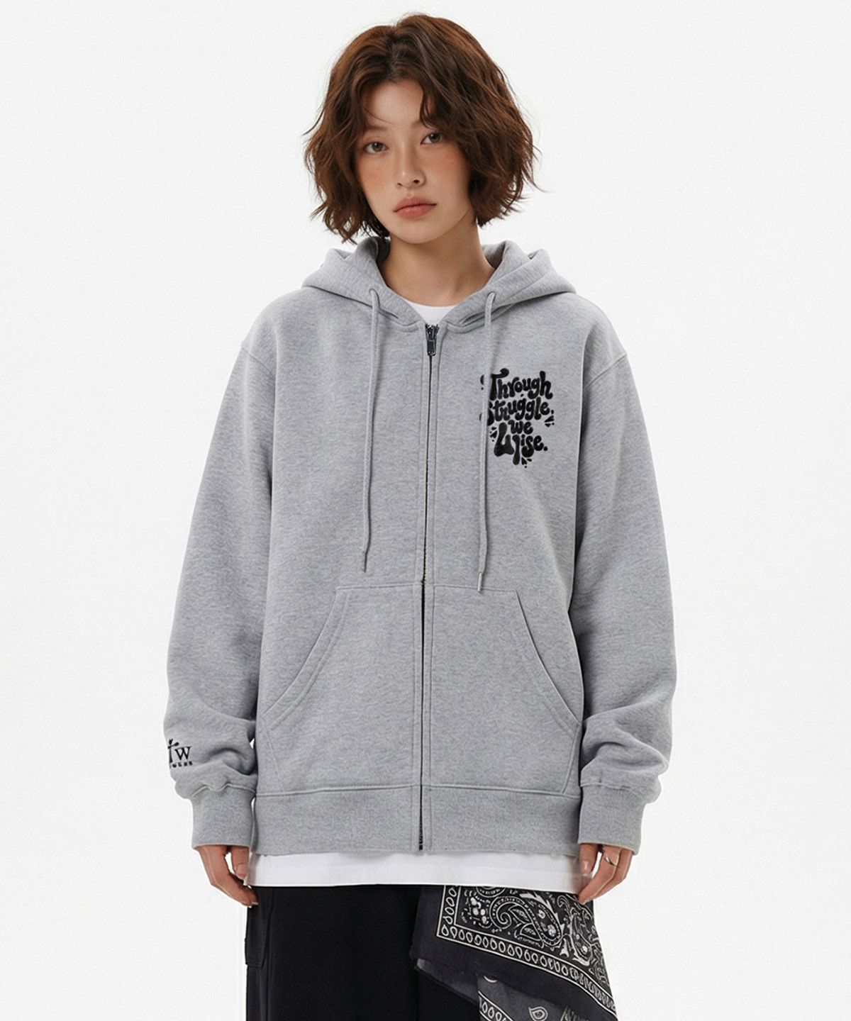아티스트웨어(ARTISTWEAR) [ATW] 스루라이즈 후드집업- 2COLOR