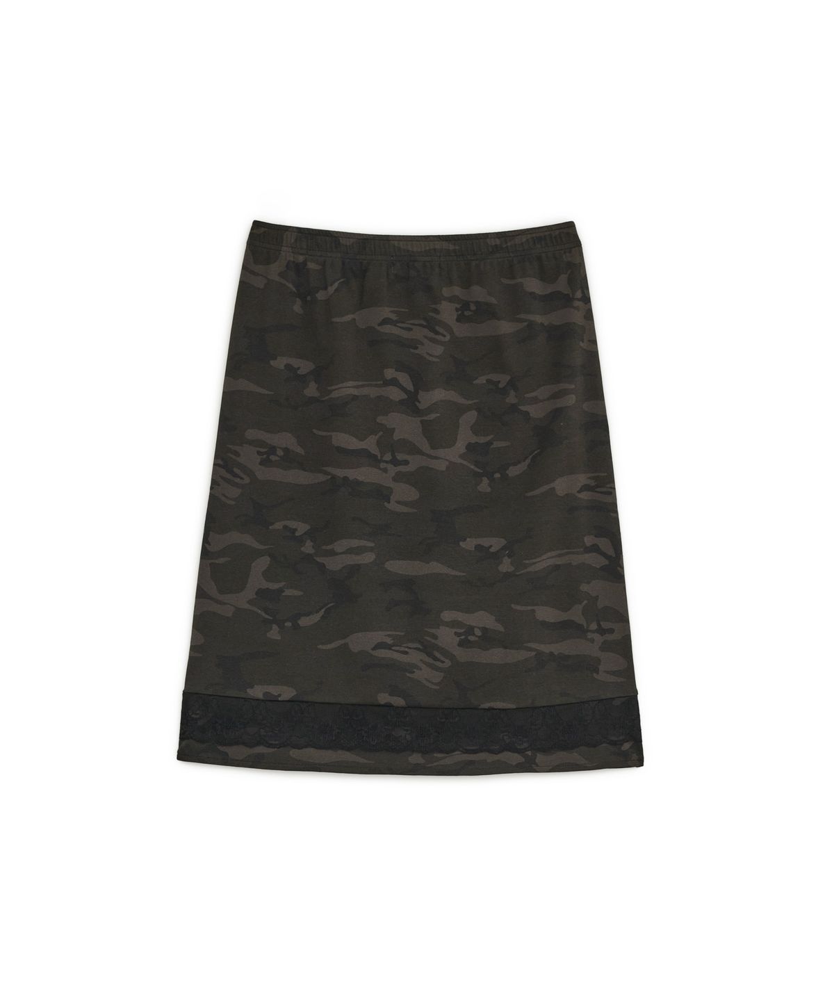 썬번프로젝트(SUNBURNPROJECT) LACE TRIM MIDI SKIRT, CAMO