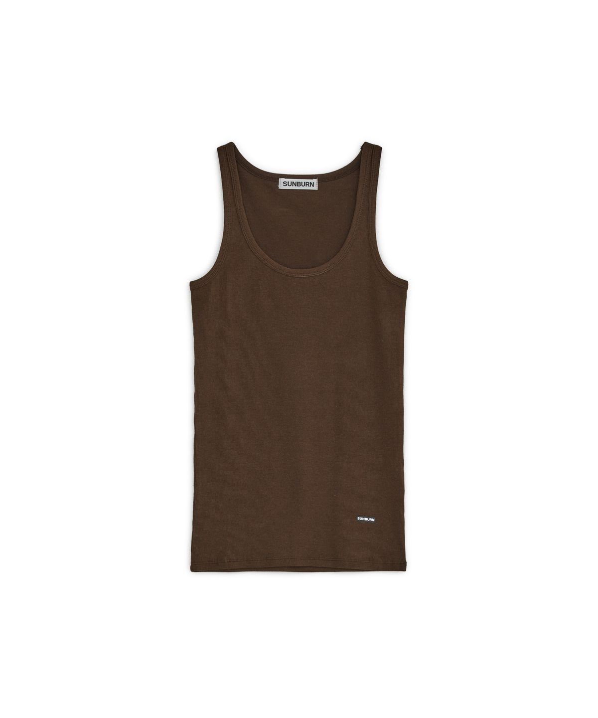 썬번프로젝트(SUNBURNPROJECT) EASY ROUND NECK SLEEVELESS TOP, BROWN