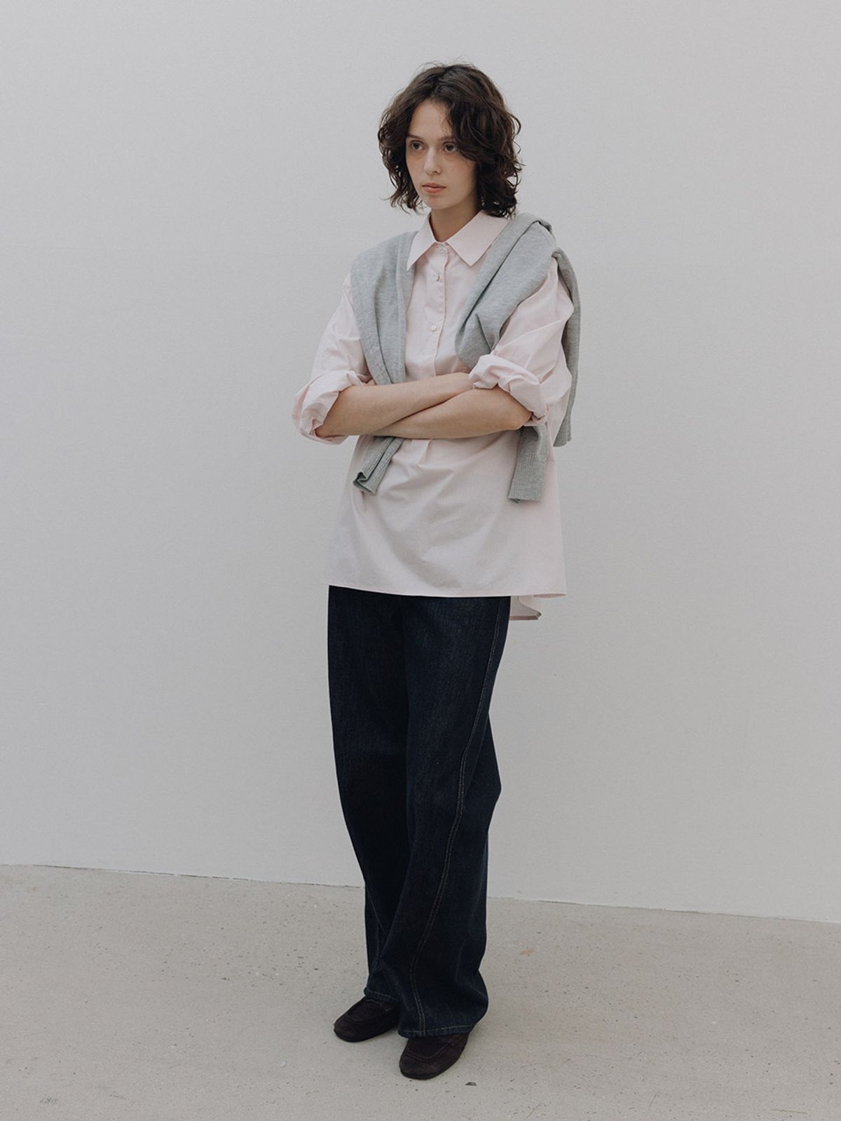 헌치(HUNCH) Curved Non-Fade Indigo Denim