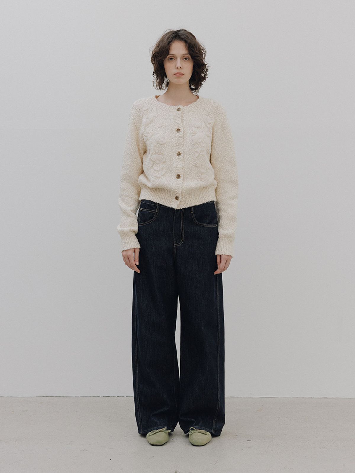 헌치(HUNCH) Curved Non-Fade Indigo Denim
