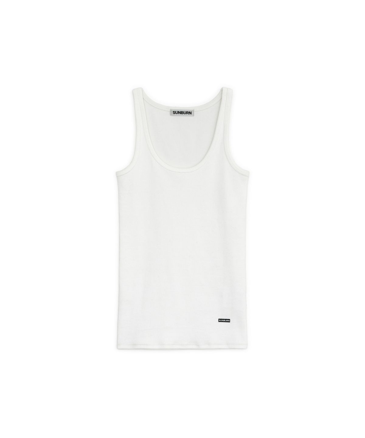 썬번프로젝트(SUNBURNPROJECT) EASY ROUND NECK SLEEVELESS TOP, WHITE