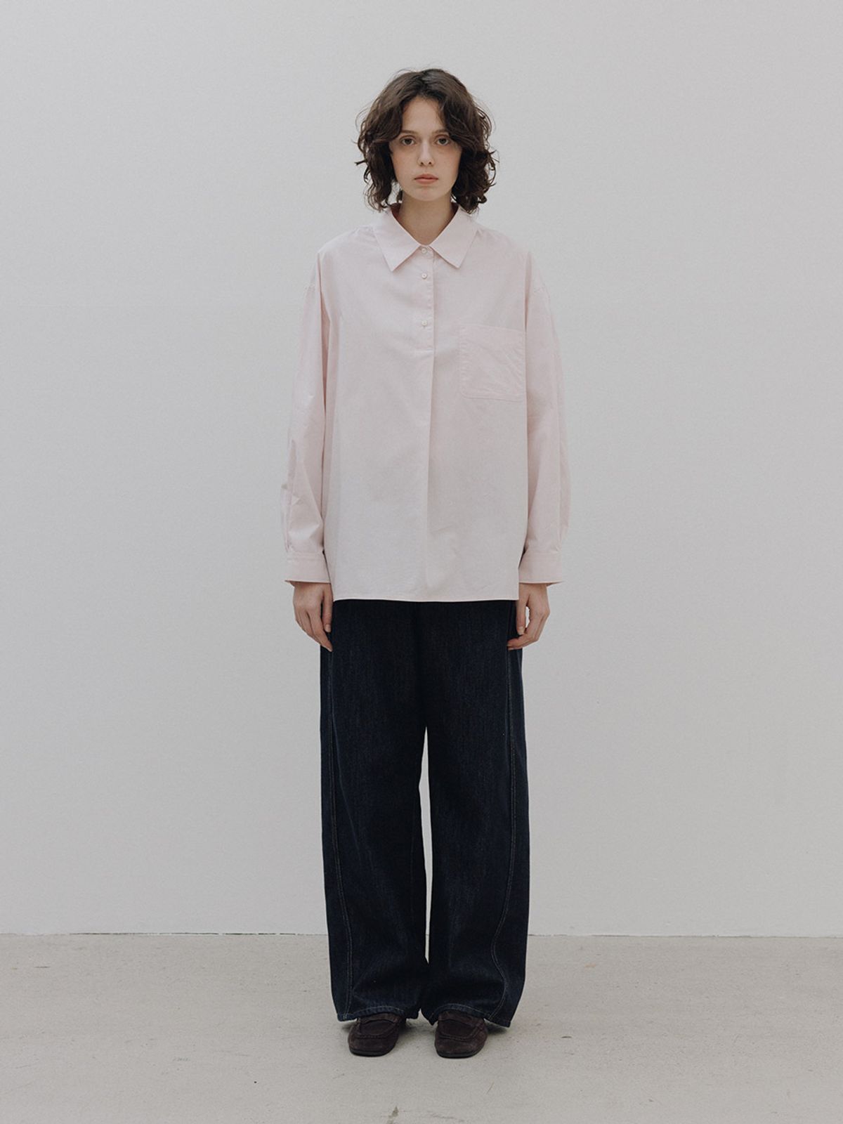 헌치(HUNCH) Half-Open Collar Shirt
