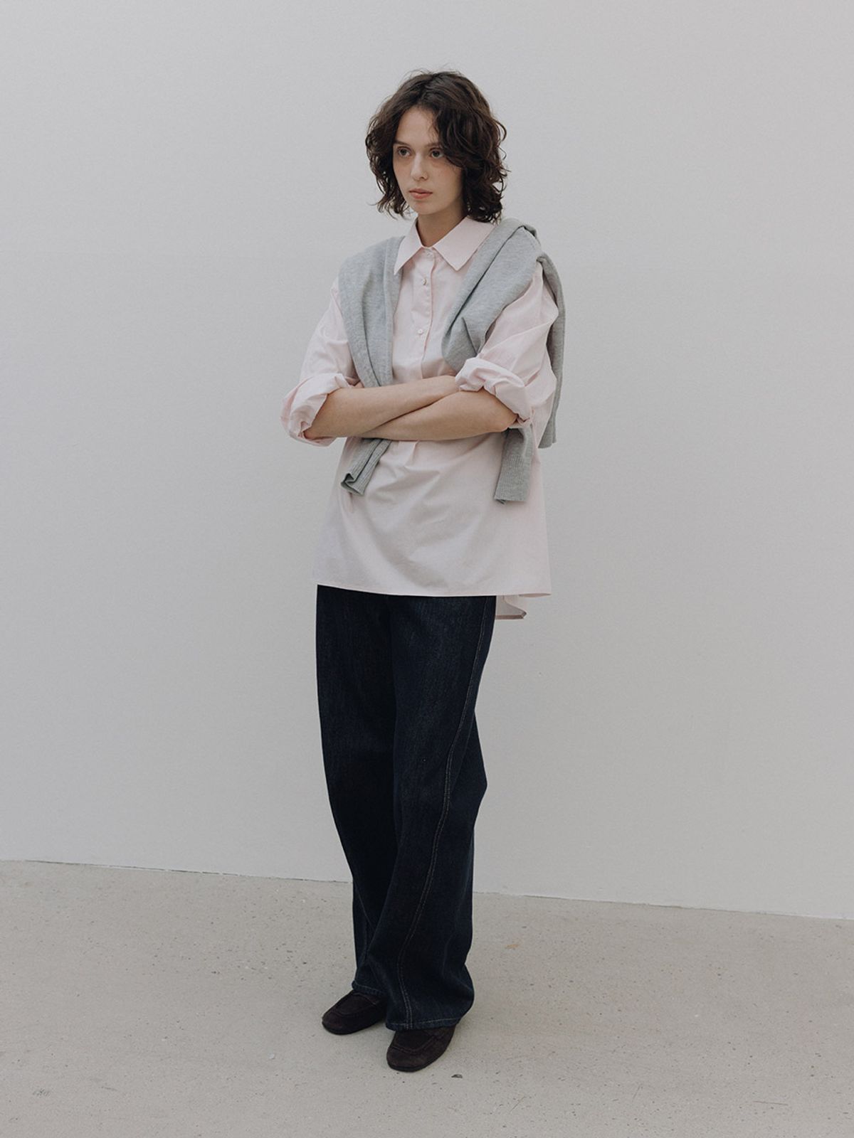 헌치(HUNCH) Half-Open Collar Shirt