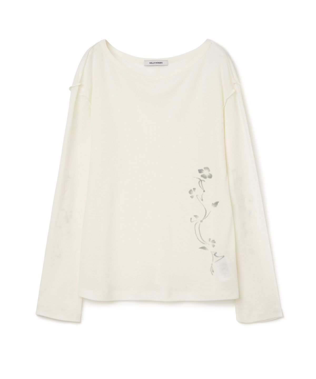 밀로 우먼(MILLO WOMEN) 리브드 타투 롱슬리브 [아이보리]