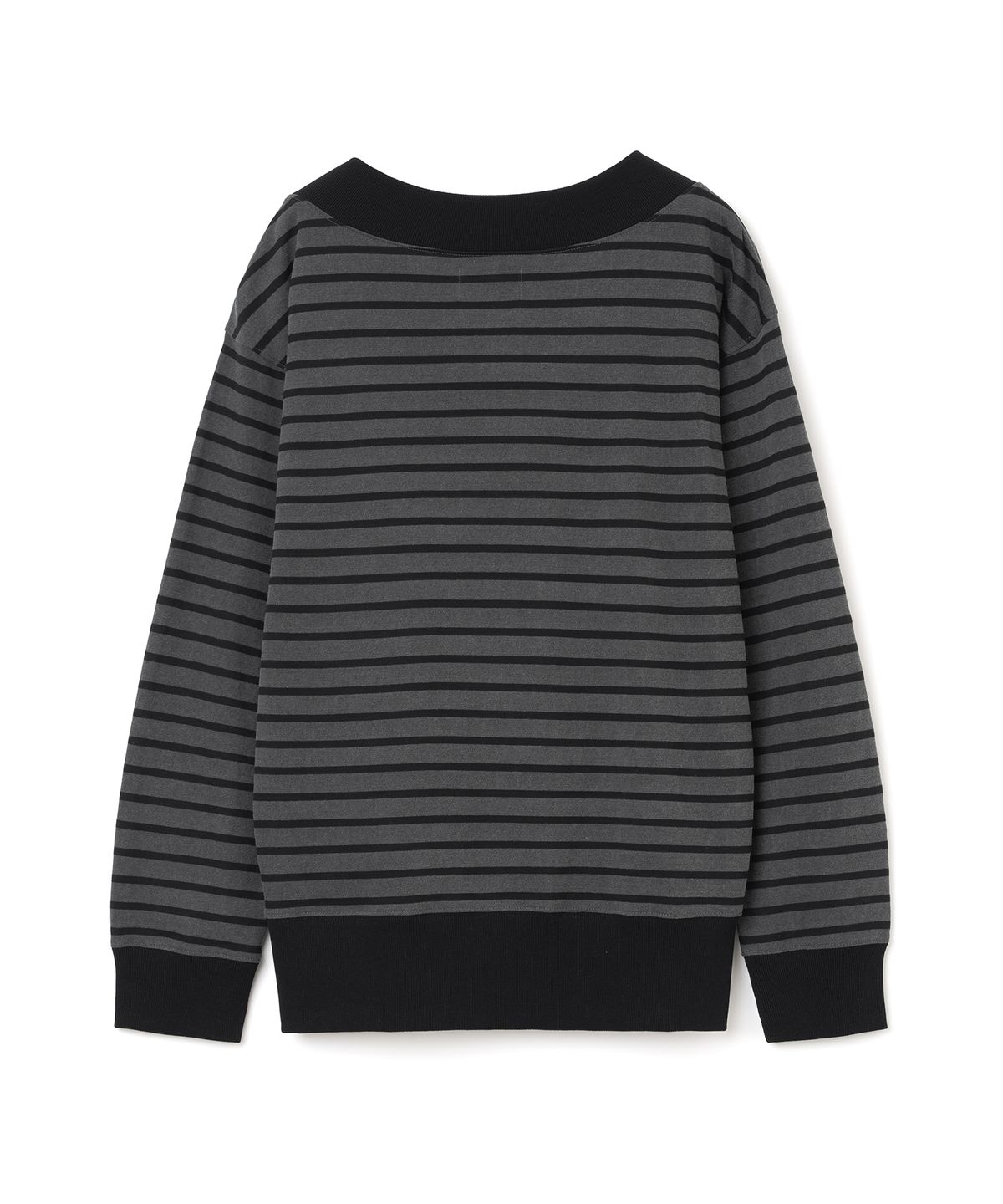 밀로 우먼(MILLO WOMEN) 브이넥 스카프 루즈 티셔츠 [차콜]
