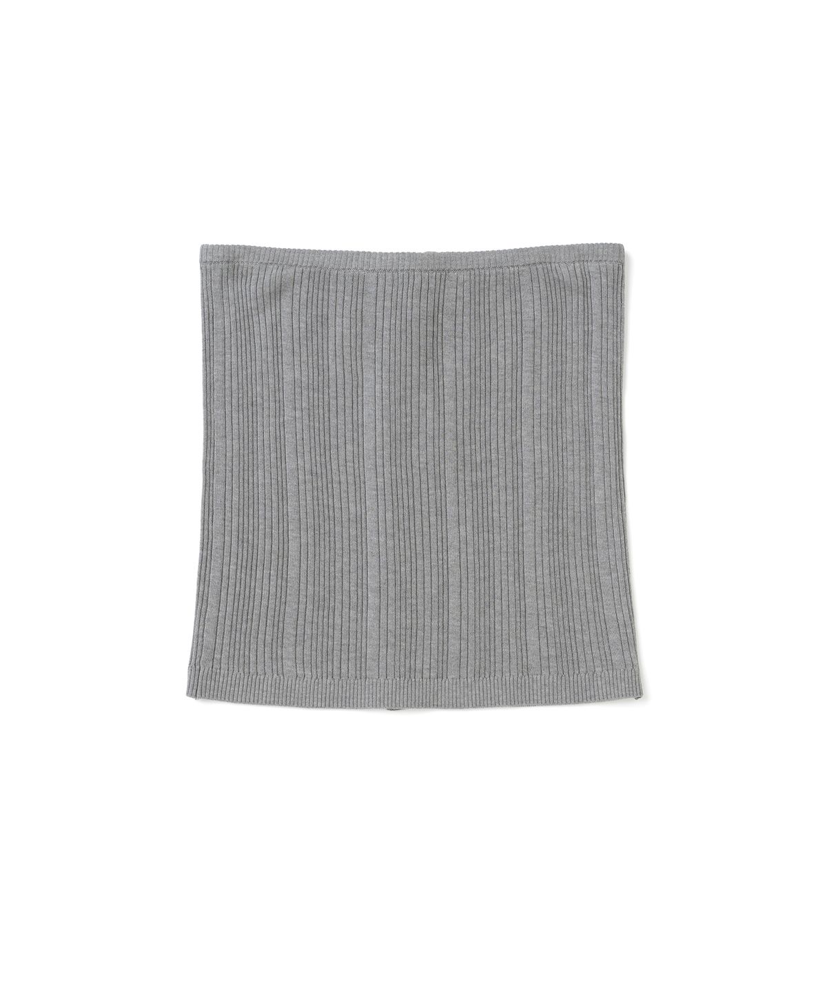 밀로 우먼(MILLO WOMEN) 리브드 레이어드 니트 탑 [멜란지 그레이]