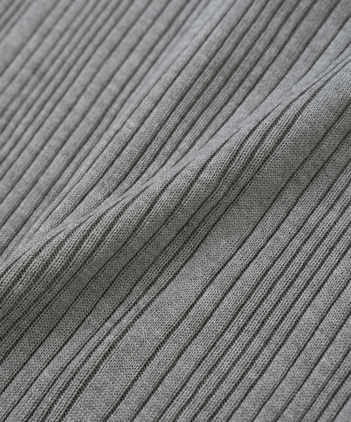 밀로 우먼(MILLO WOMEN) 리브드 레이어드 니트 탑 [멜란지 그레이]