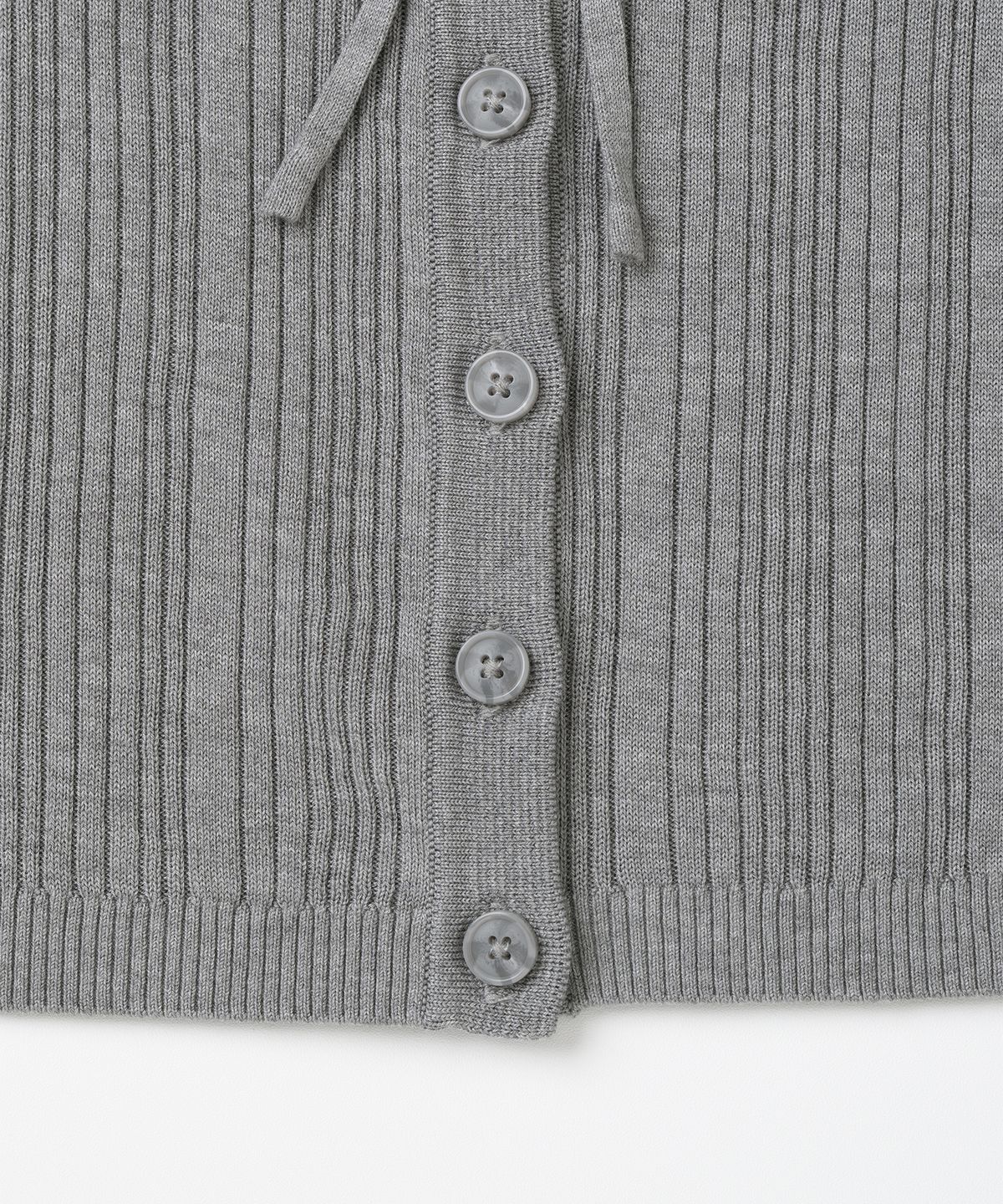 밀로 우먼(MILLO WOMEN) 리브드 레이어드 니트 탑 [멜란지 그레이]