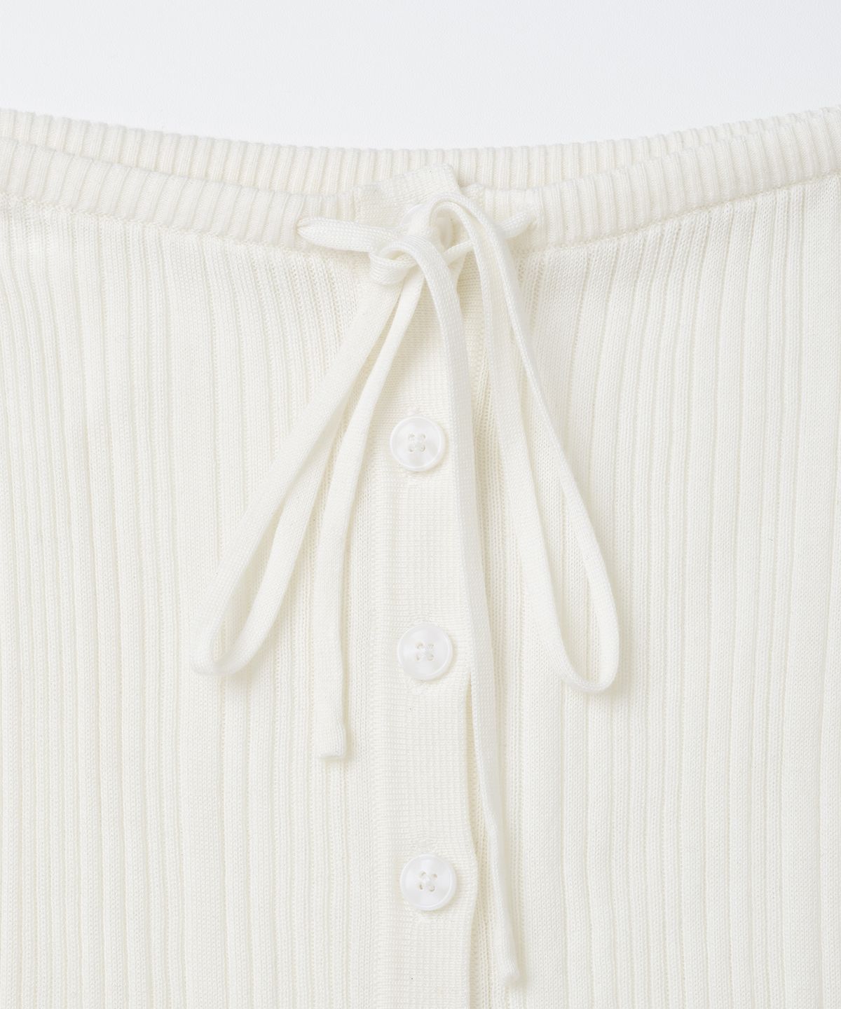 밀로 우먼(MILLO WOMEN) 리브드 레이어드 니트 탑 [아이보리]